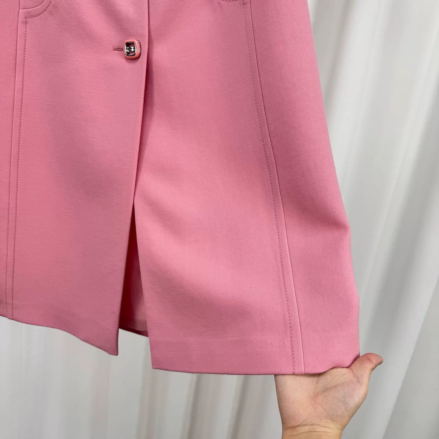 Prada Prada Pink Wool Button Skirt Size 38 Size 26" / US 2 / IT 38 - 5 Thumbnail