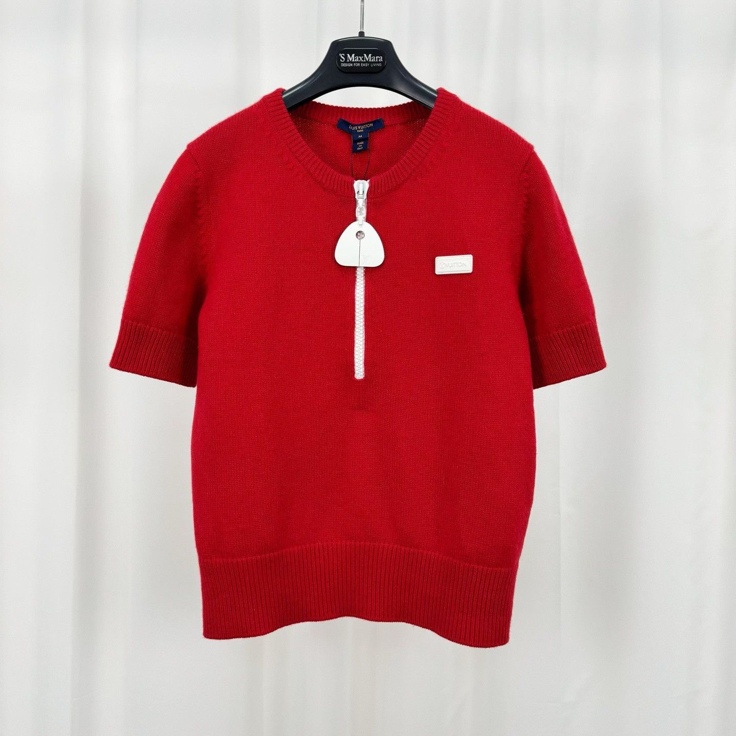 Louis Vuitton Louis Vuitton Red Zip Knit Sweater Size M Size M / US 6-8 / IT 42-44 - 2 Thumbnail