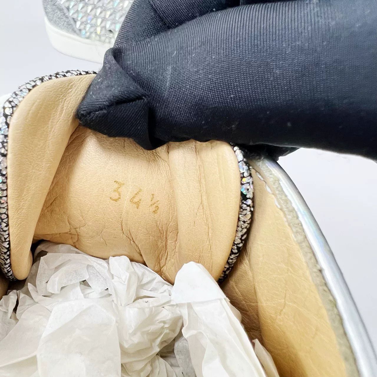 Christian Louboutin Christian Louboutin Glitter Studded Hi-Top Sneakers 34.5 Size US 4.5 / IT 34.5 - 8 Thumbnail