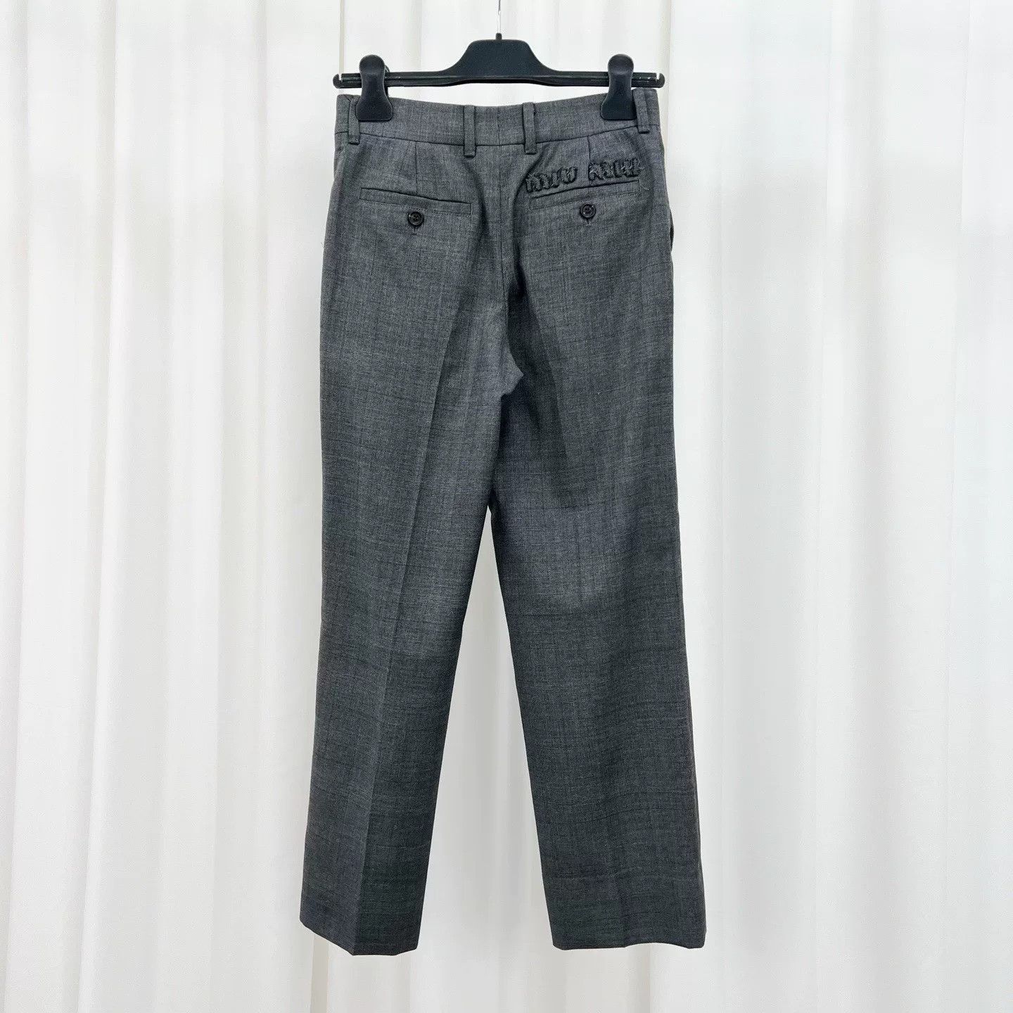 Miu Miu Miu Miu Embroidered Logo Pants Size 38 Size 26" / US 2 / IT 38 - 3 Thumbnail
