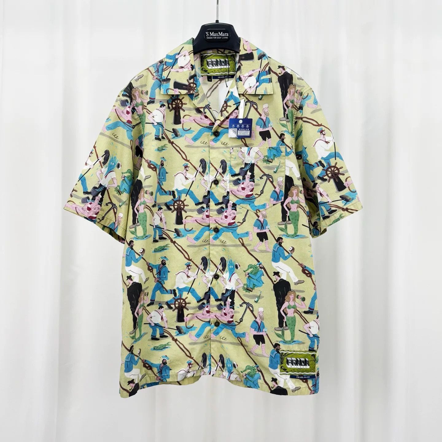 Prada Prada Sailor Cartoon Print Shirt Size M Size US M / EU 48-50 / 2 - 2 Thumbnail