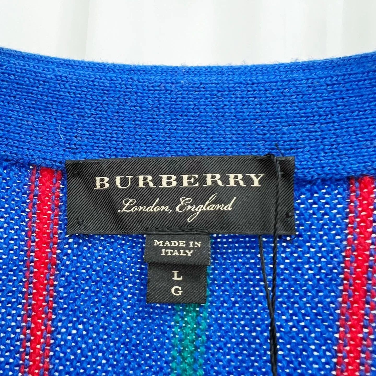 Burberry Burberry Striped Wool Knit Cardigan L Size US L / EU 52-54 / 3 - 6 Thumbnail