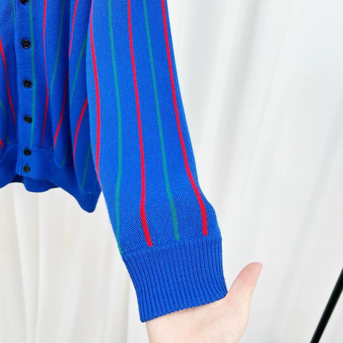 Burberry Burberry Striped Wool Knit Cardigan L Size US L / EU 52-54 / 3 - 5 Thumbnail