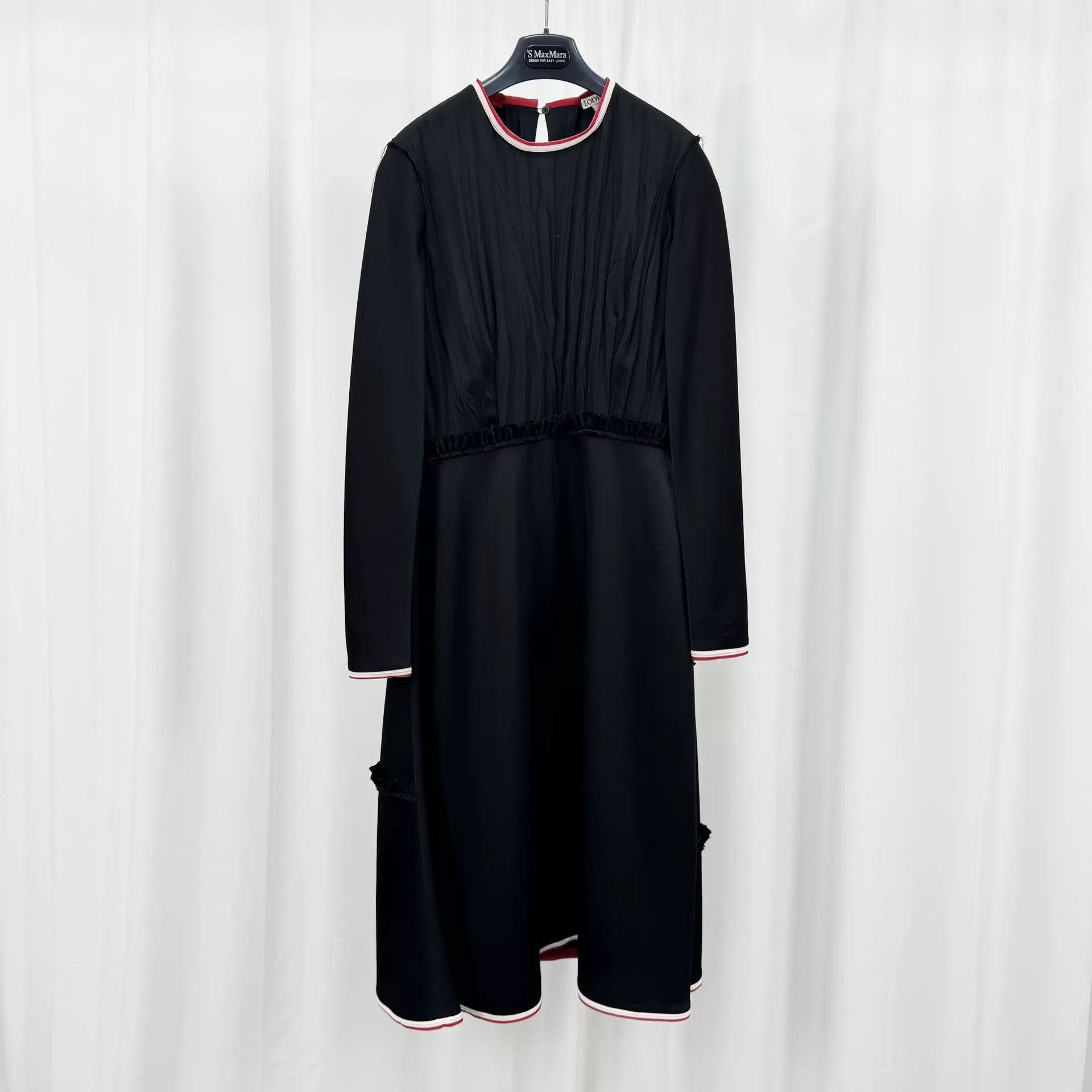 Loewe Loewe Black Acetate Midi Dress Size 36 Size XS / US 0-2 / IT 36-38 - 2 Thumbnail