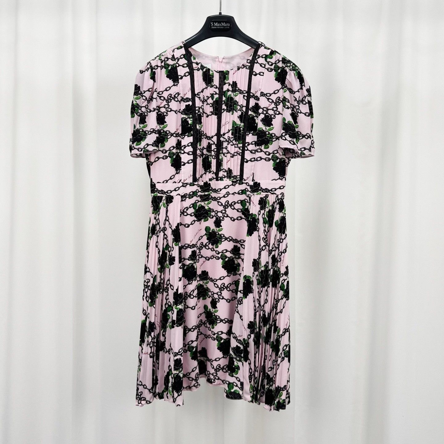 Valentino Valentino Rose Chain Silk Midi Dress Size 42 Size M / US 6-8 / IT 42-44 - 2 Thumbnail