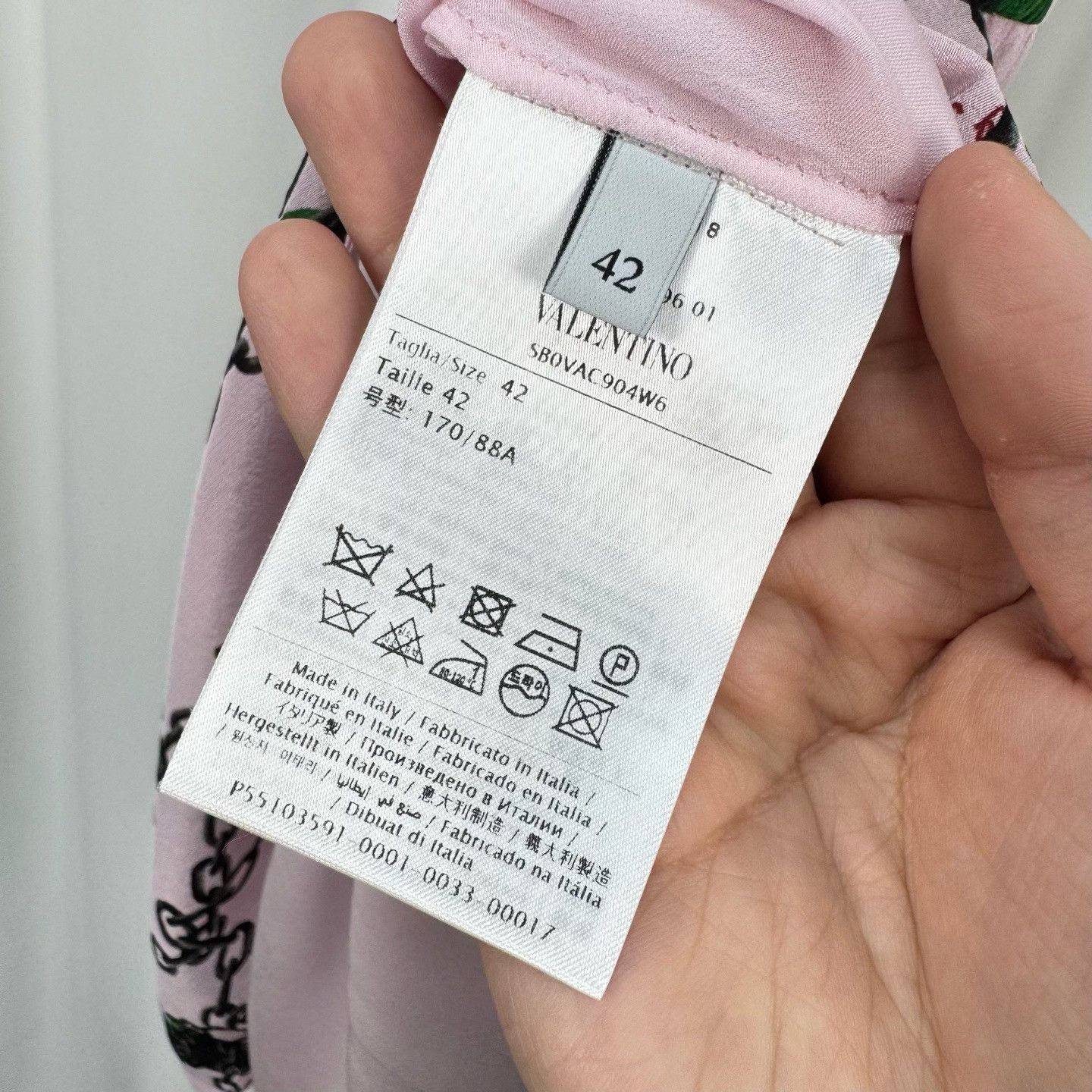 Valentino Valentino Rose Chain Silk Midi Dress Size 42 Size M / US 6-8 / IT 42-44 - 8 Thumbnail