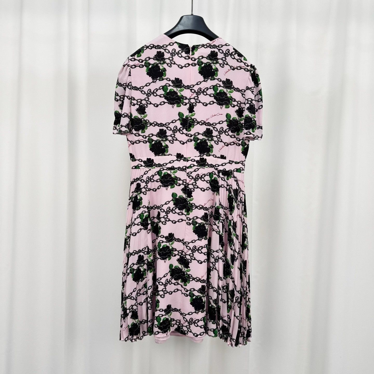 Valentino Valentino Rose Chain Silk Midi Dress Size 42 Size M / US 6-8 / IT 42-44 - 3 Thumbnail