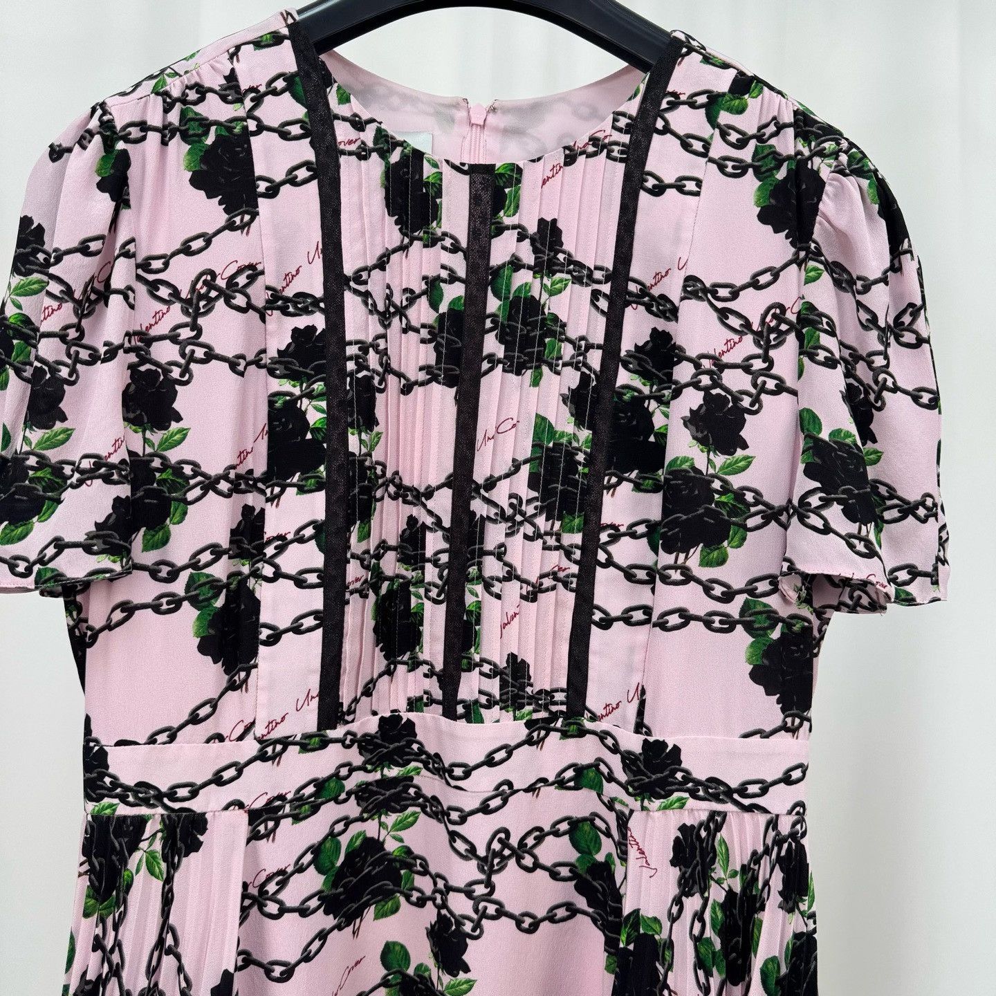 Valentino Valentino Rose Chain Silk Midi Dress Size 42 Size M / US 6-8 / IT 42-44 - 4 Thumbnail