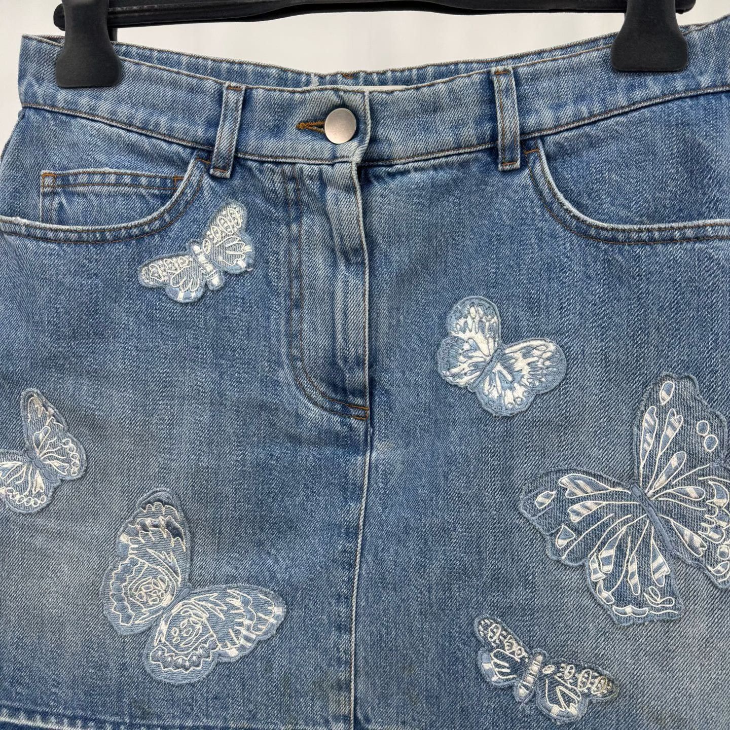 Valentino Valentino Butterfly Embroidered Mini Skirt Size 6 Size 28" / US 6 / IT 42 - 4 Thumbnail