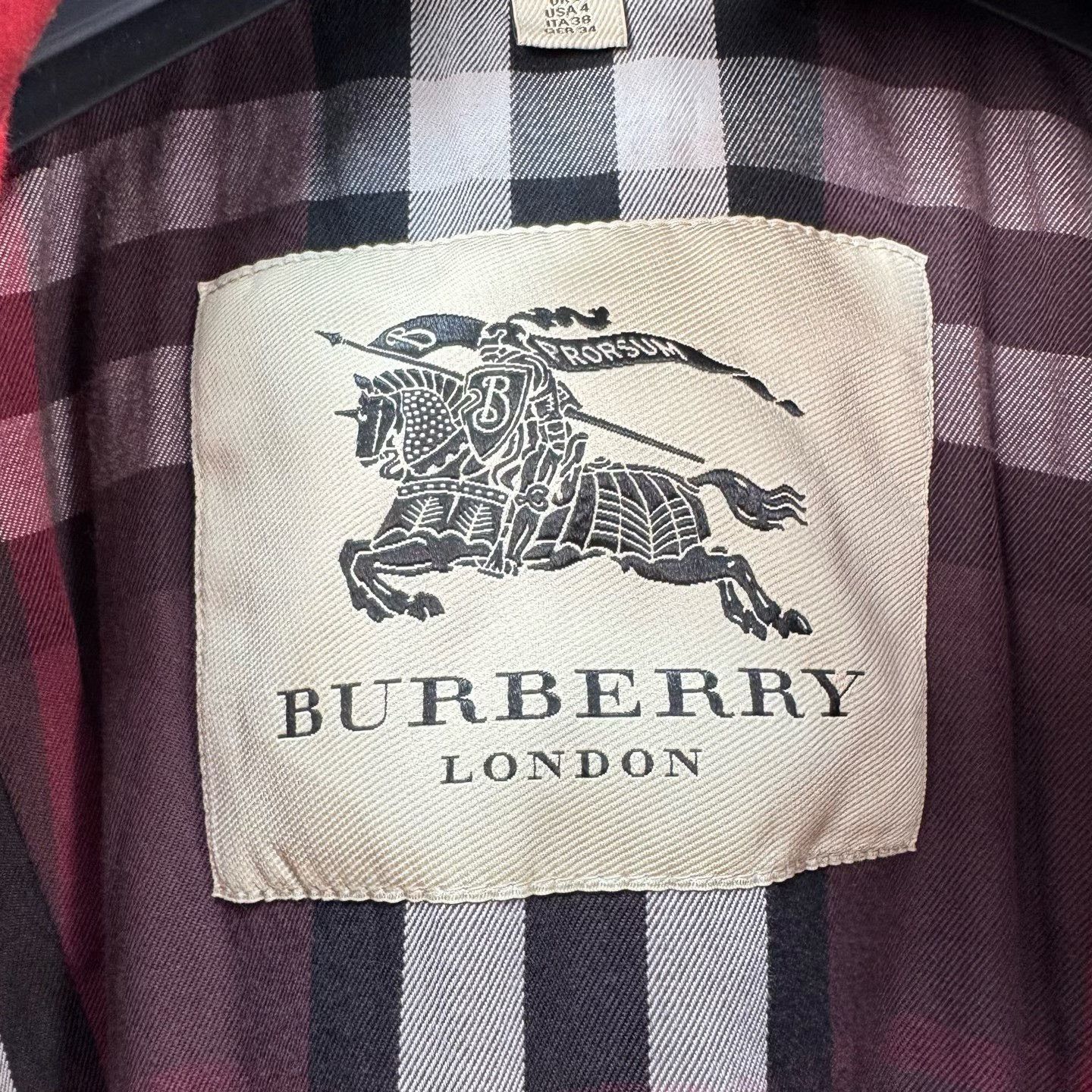 Burberry Burberry Red Trench Coat Size UK 6 Size XS / US 0-2 / IT 36-38 - 7 Thumbnail