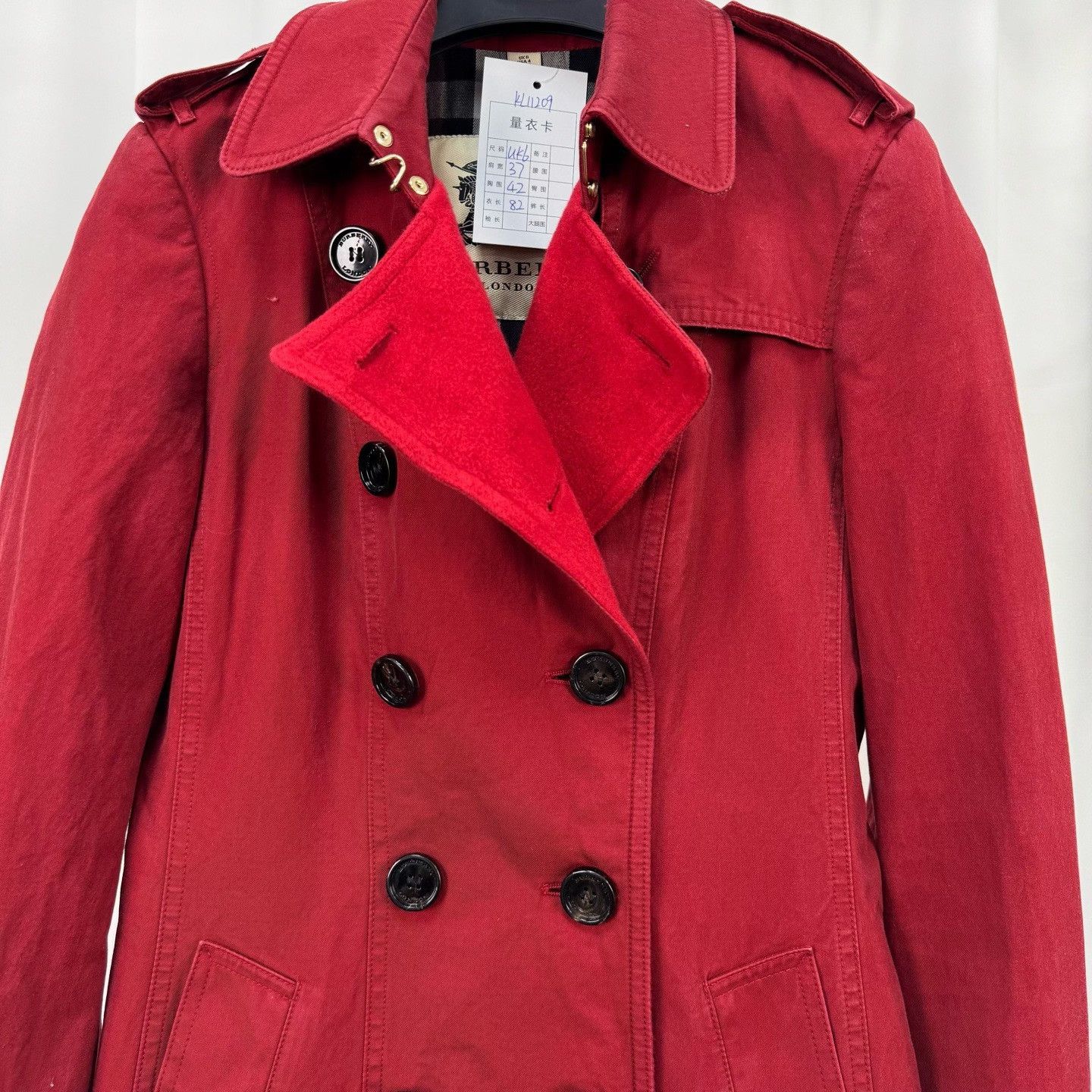 Burberry Burberry Red Trench Coat Size UK 6 Size XS / US 0-2 / IT 36-38 - 4 Thumbnail