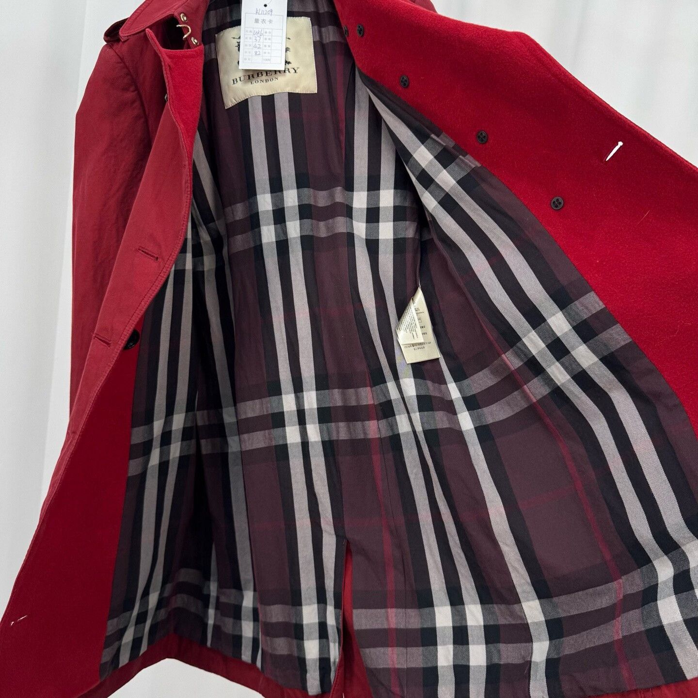 Burberry Burberry Red Trench Coat Size UK 6 Size XS / US 0-2 / IT 36-38 - 6 Thumbnail