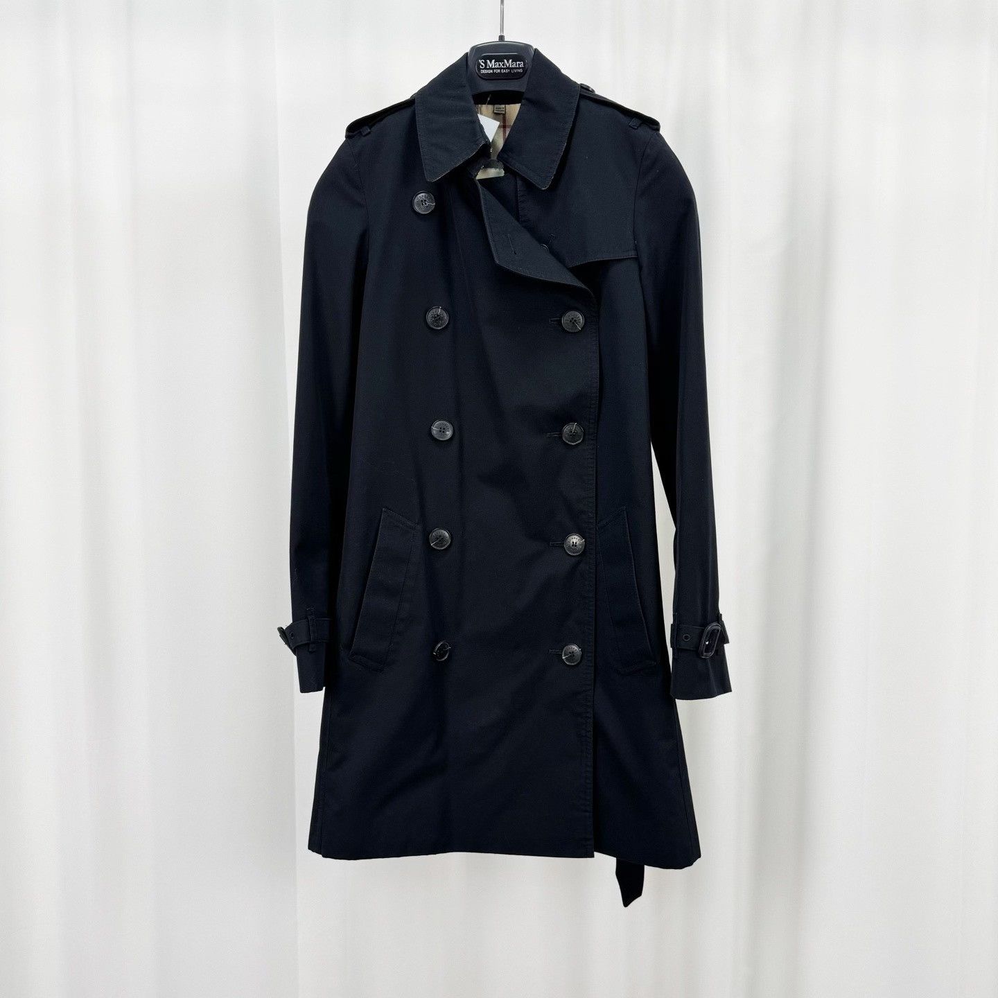 Burberry Burberry Black Trench Coat Size UK 4 Size XS / US 0-2 / IT 36-38 - 2 Thumbnail