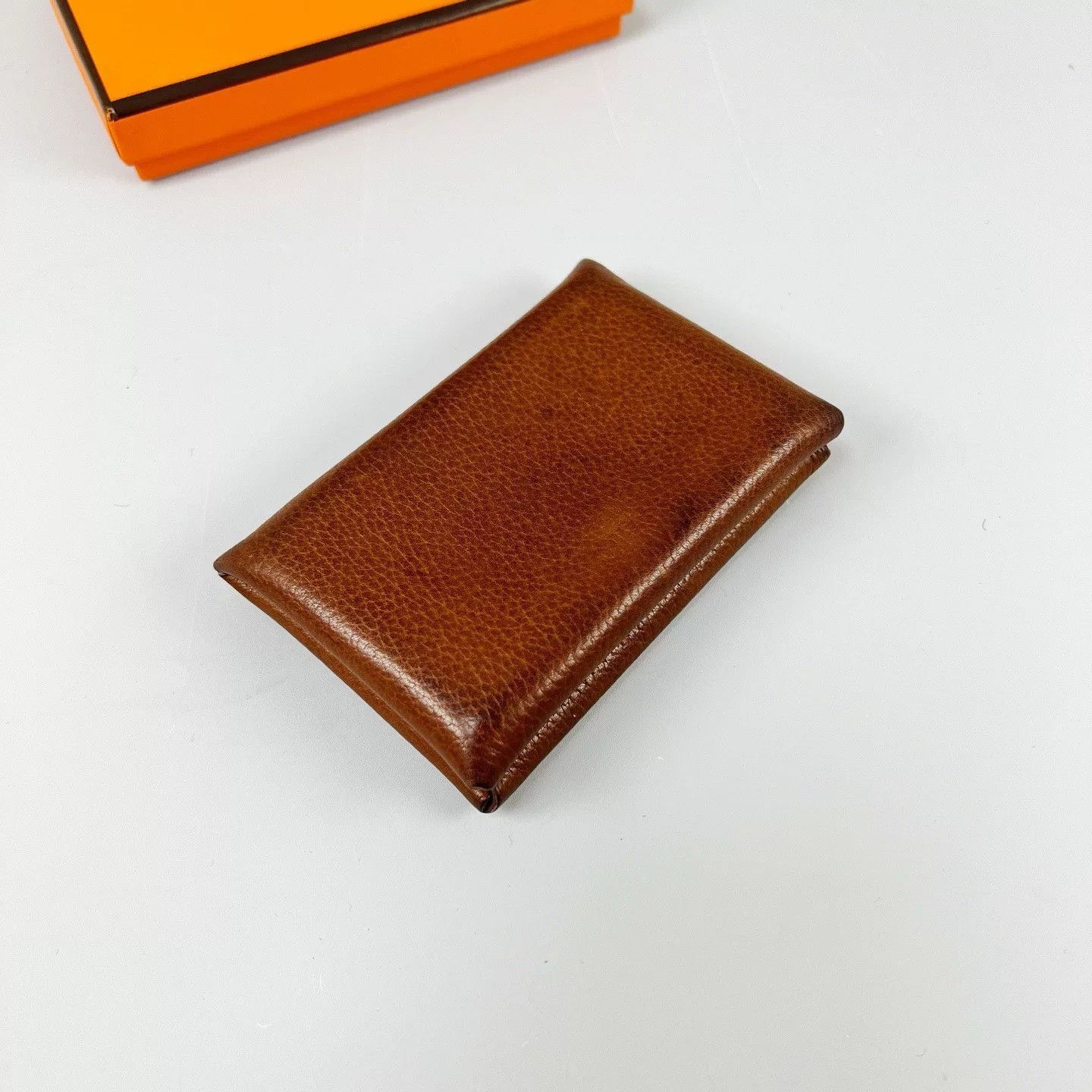 Hermes Hermès Calvi Card Holder Sienne ONE SIZE Size ONE SIZE - 3 Thumbnail