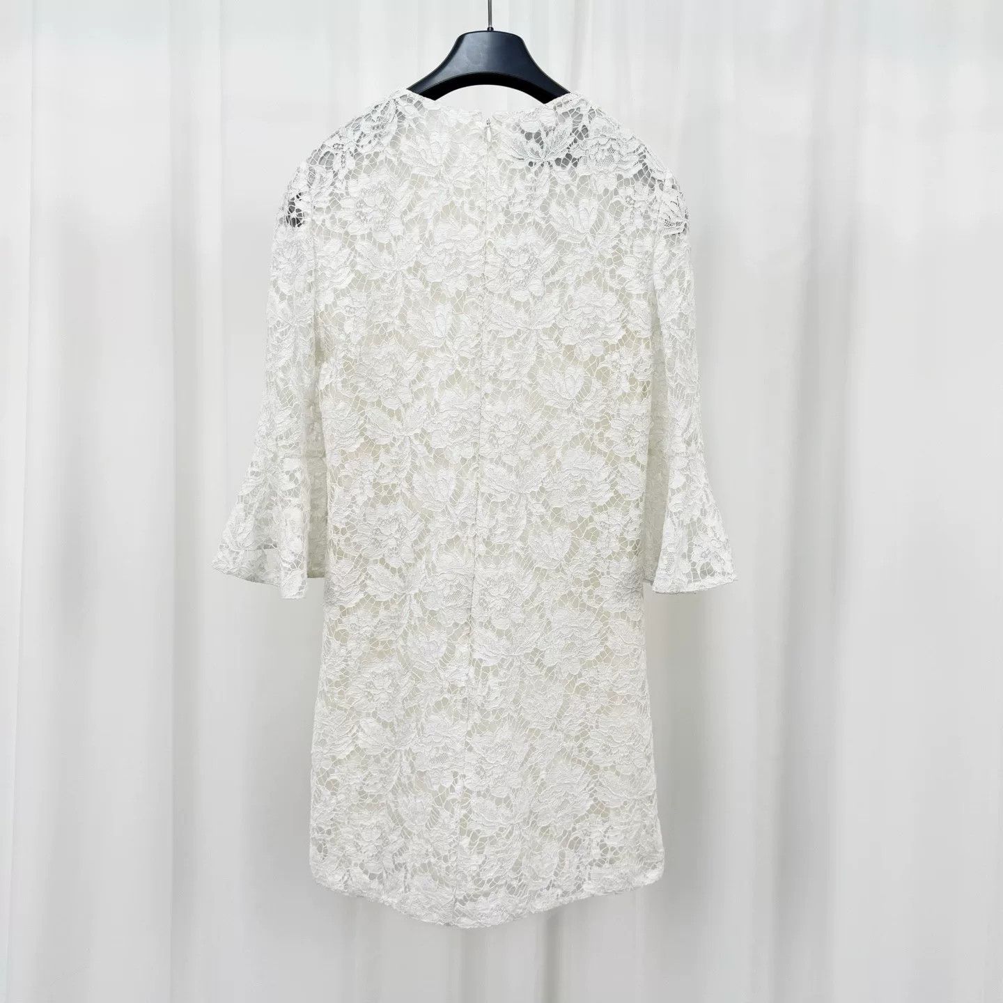 Valentino Valentino White Lace Floral Ruffle Sleeve Dress Size 38 Size XS / US 0-2 / IT 36-38 - 3 Thumbnail