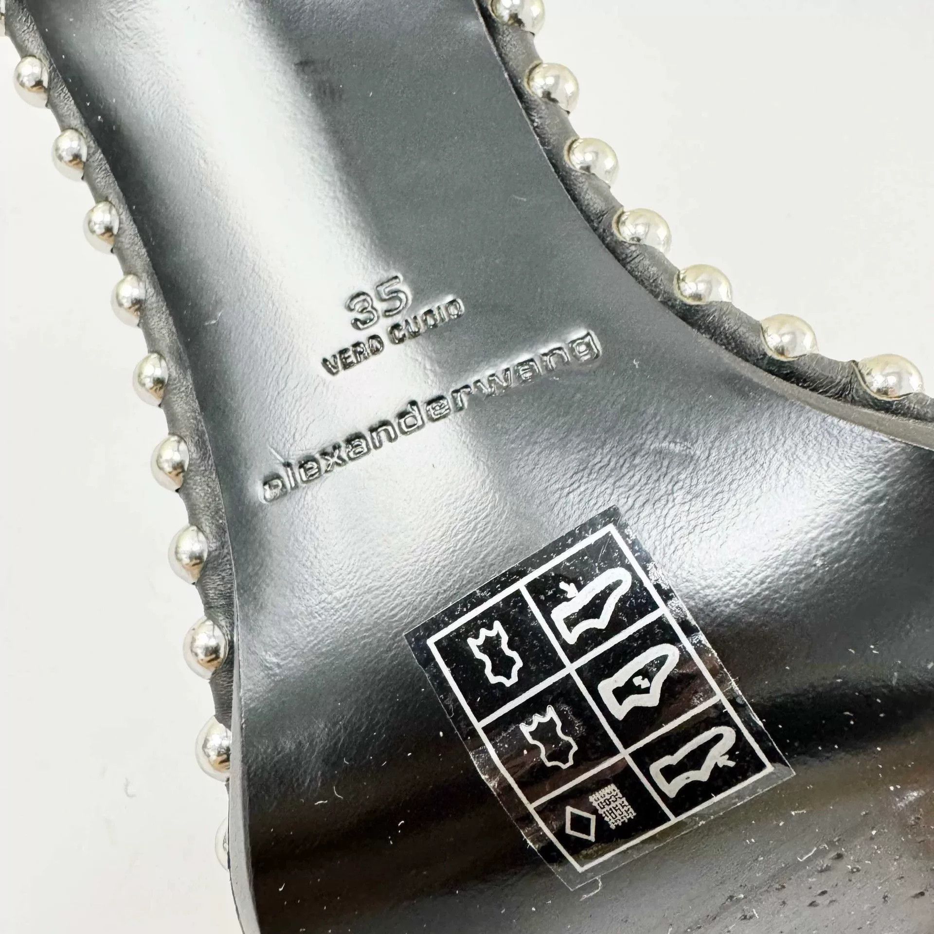 Alexander Wang Alexander Wang Studded Logo Heel Sandals Size 35 Size US 5 / IT 35 - 7 Thumbnail