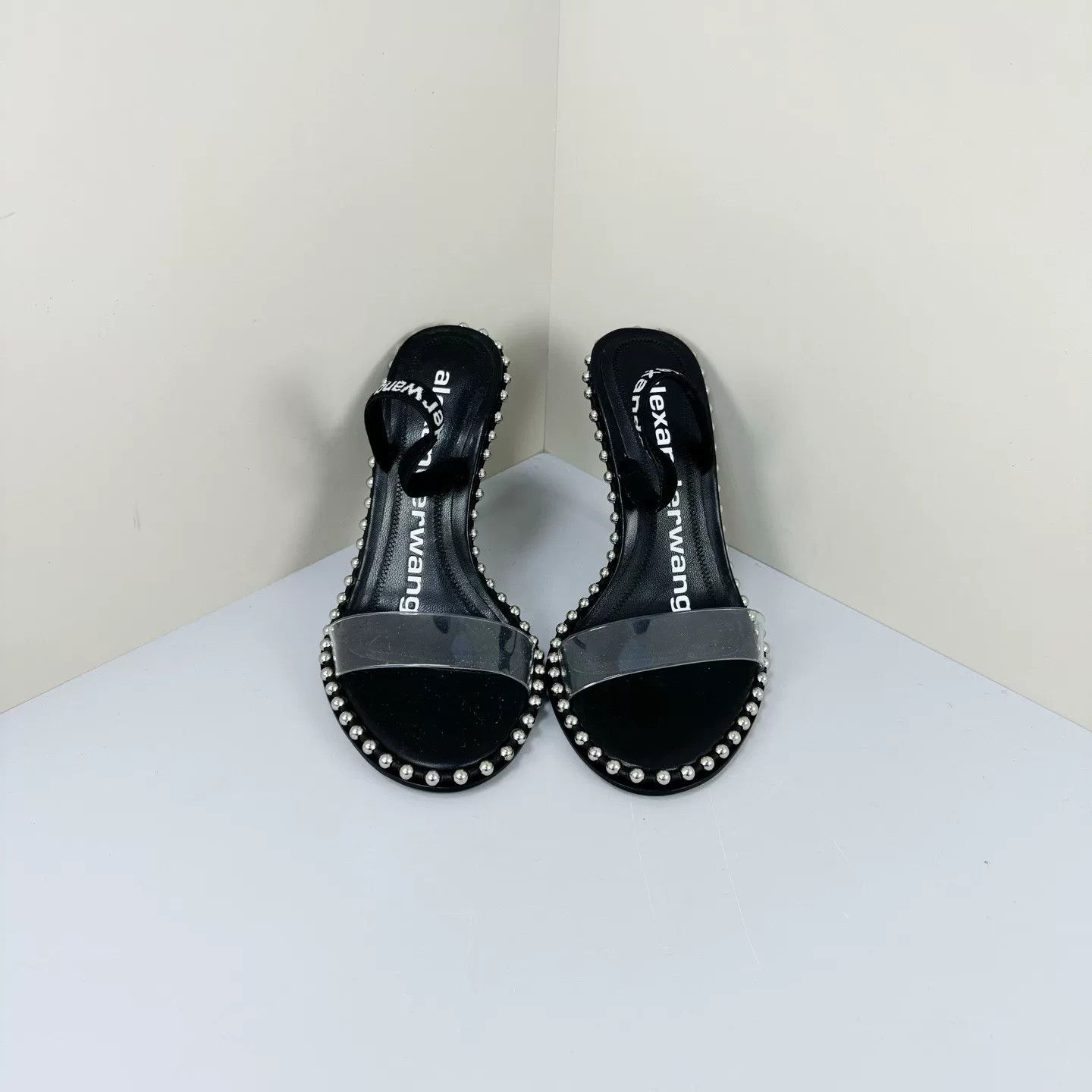 Alexander Wang Alexander Wang Studded Logo Heel Sandals Size 35 Size US 5 / IT 35 - 2 Thumbnail