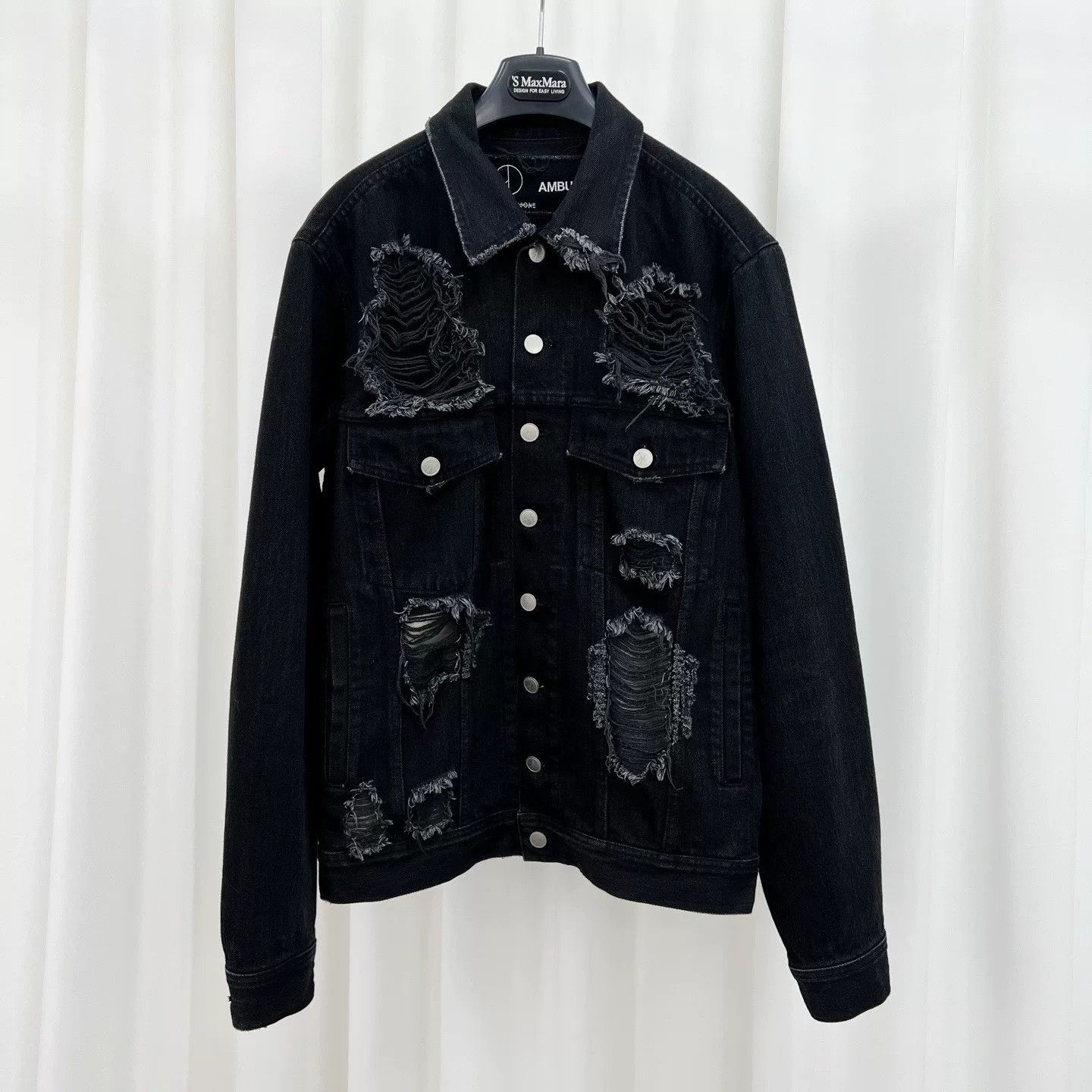 Ambush Design × peaceminusone AMBUSH x PEACEMINUSONE Distressed Denim Jacket Size 2 Size US M / EU 48-50 / 2 - 2 Thumbnail