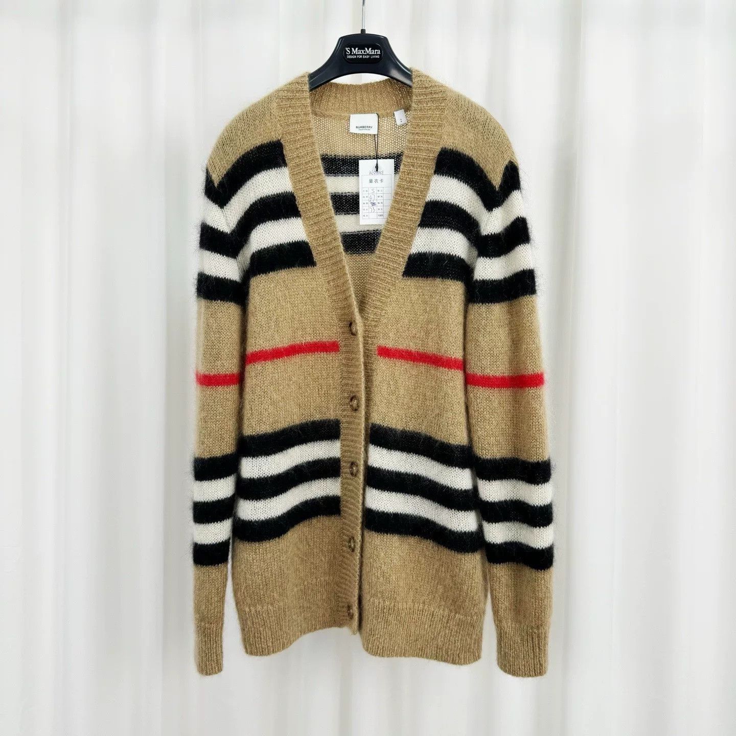 Burberry Burberry Mohair Check Cardigan Size S Size S / US 4 / IT 40 - 2 Thumbnail