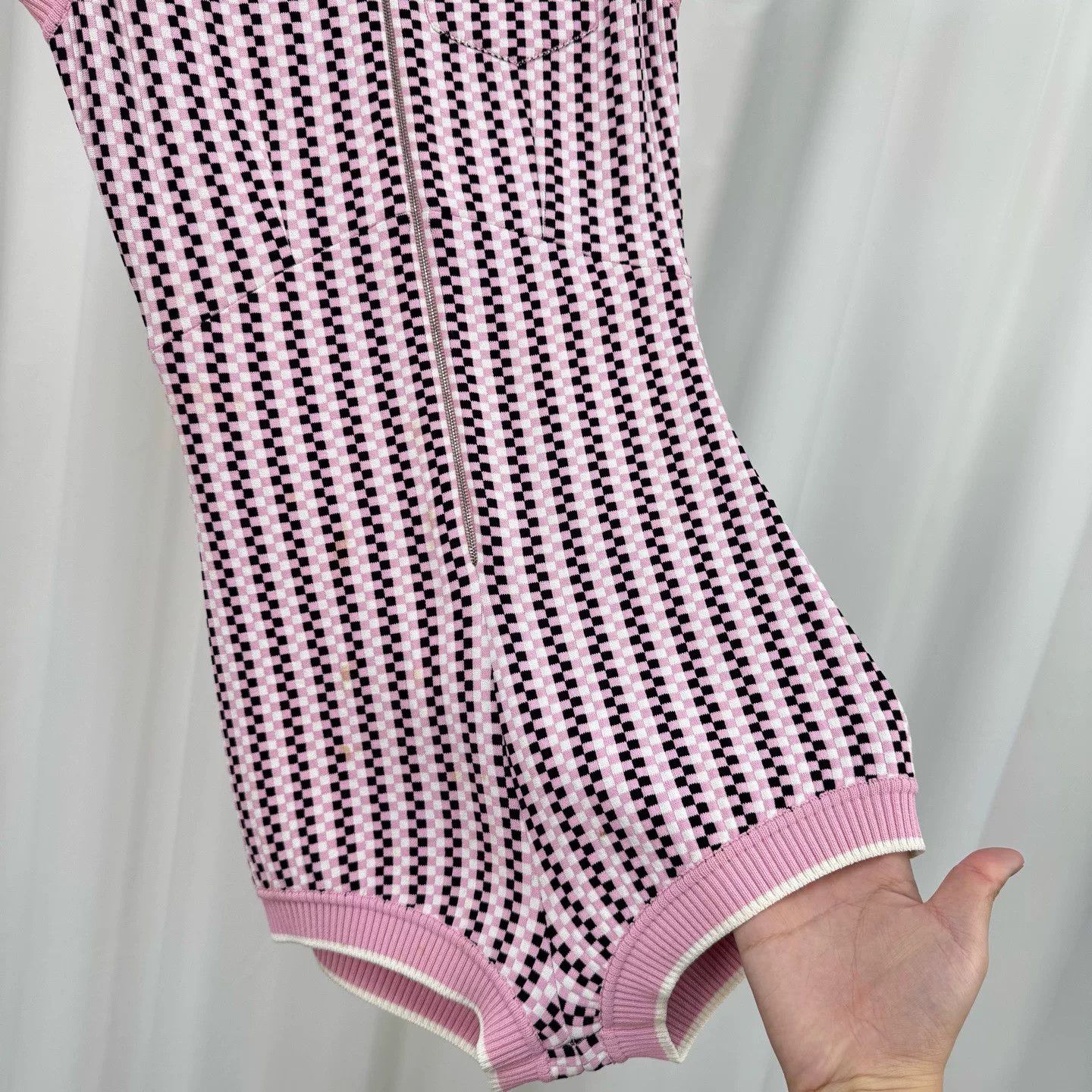 Miu Miu Miu Miu Checkered Knit Bodysuit Size 38 Size XS / US 0-2 / IT 36-38 - 5 Thumbnail