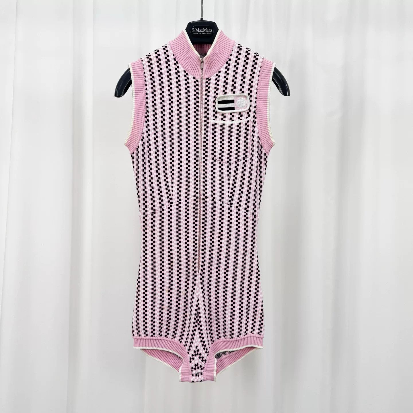 Miu Miu Miu Miu Checkered Knit Bodysuit Size 38 Size XS / US 0-2 / IT 36-38 - 2 Thumbnail