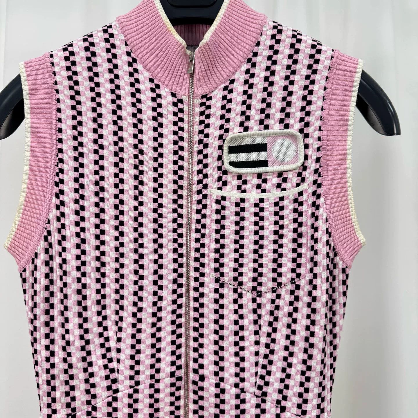 Miu Miu Miu Miu Checkered Knit Bodysuit Size 38 Size XS / US 0-2 / IT 36-38 - 4 Thumbnail