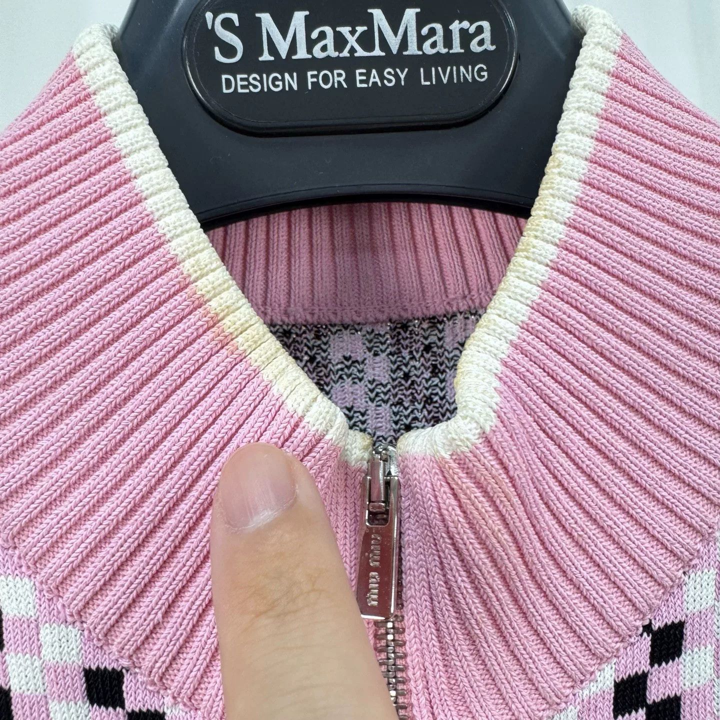 Miu Miu Miu Miu Checkered Knit Bodysuit Size 38 Size XS / US 0-2 / IT 36-38 - 7 Thumbnail