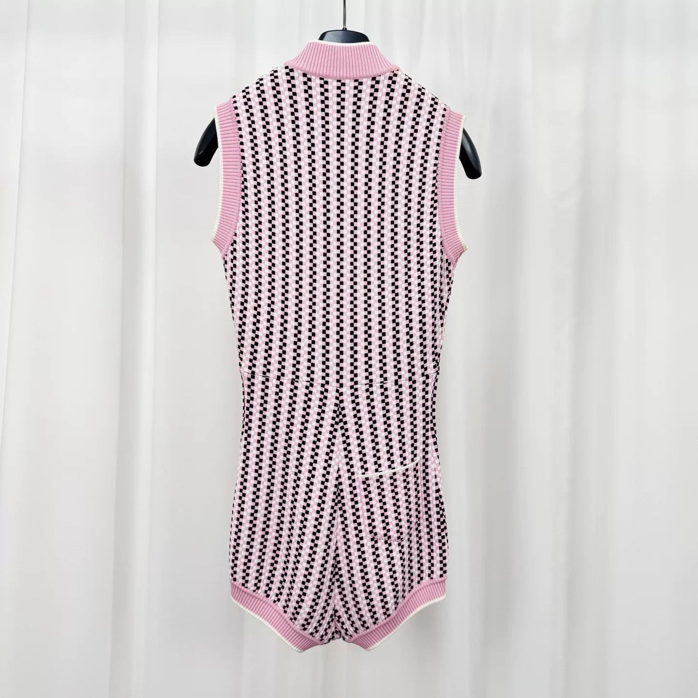 Miu Miu Miu Miu Checkered Knit Bodysuit Size 38 Size XS / US 0-2 / IT 36-38 - 3 Thumbnail