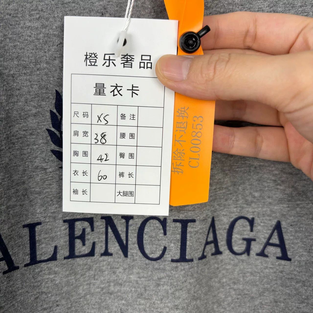 Balenciaga Balenciaga Embroidered Logo T-Shirt Gray Size XS Size US XS / EU 42 / 0 - 6 Thumbnail