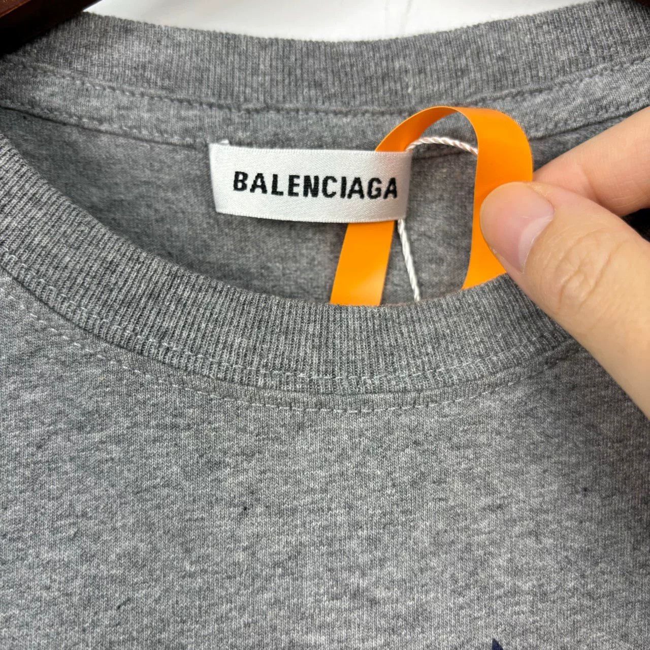 Balenciaga Balenciaga Embroidered Logo T-Shirt Gray Size XS Size US XS / EU 42 / 0 - 4 Thumbnail
