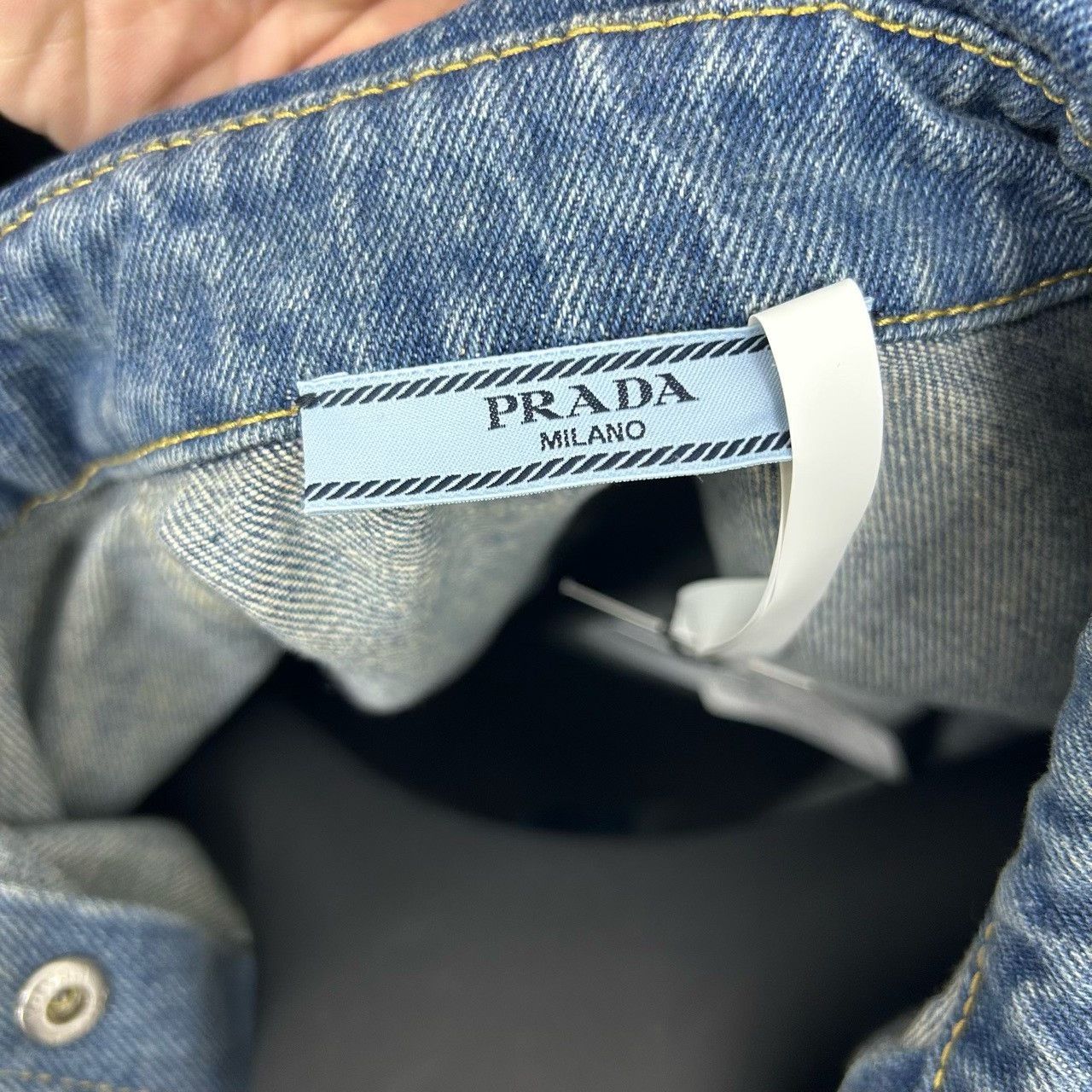 Prada Prada Logo Denim Jacket Size 38 Size XS / US 0-2 / IT 36-38 - 4 Thumbnail