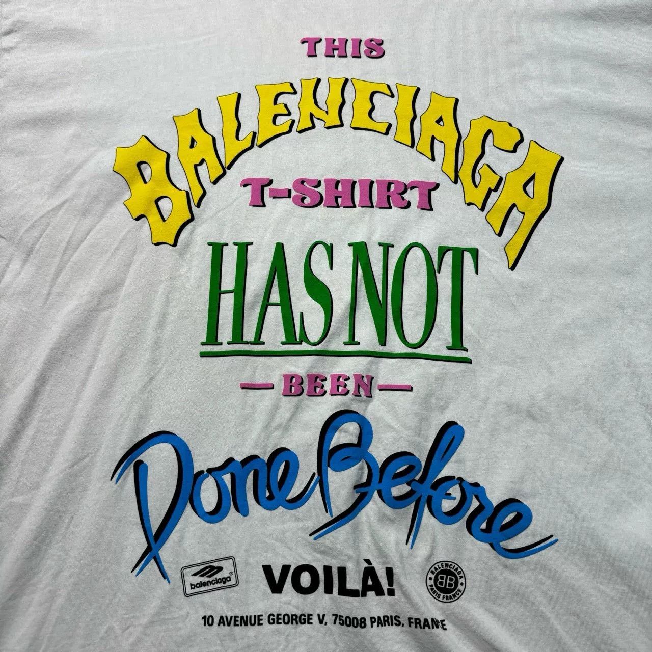 Balenciaga Balenciaga Logo Graphic T-Shirt Size XL Size US XL / EU 56 / 4 - 4 Thumbnail