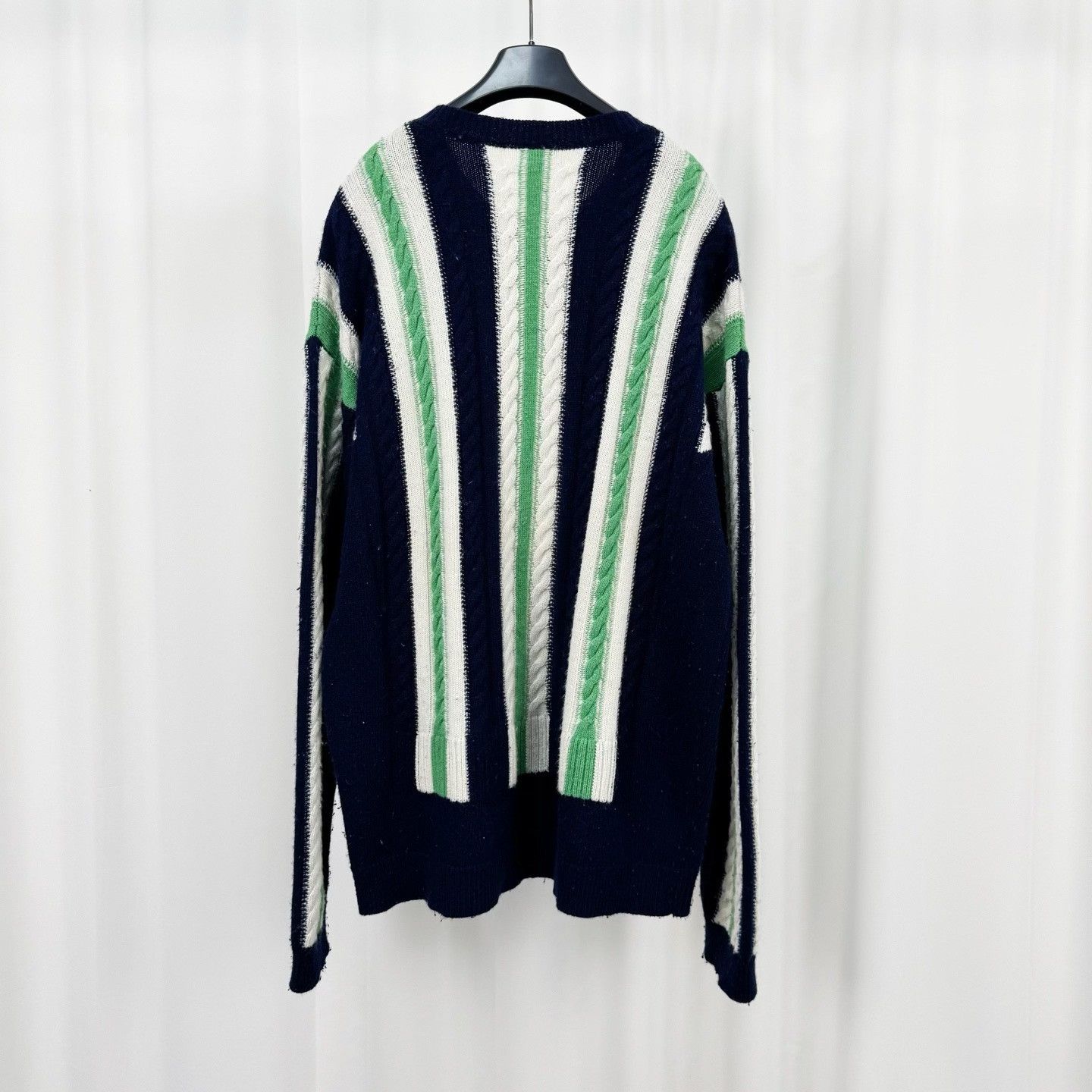 Loewe Loewe Striped Cable Knit Sweater Size L Size US L / EU 52-54 / 3 - 3 Thumbnail