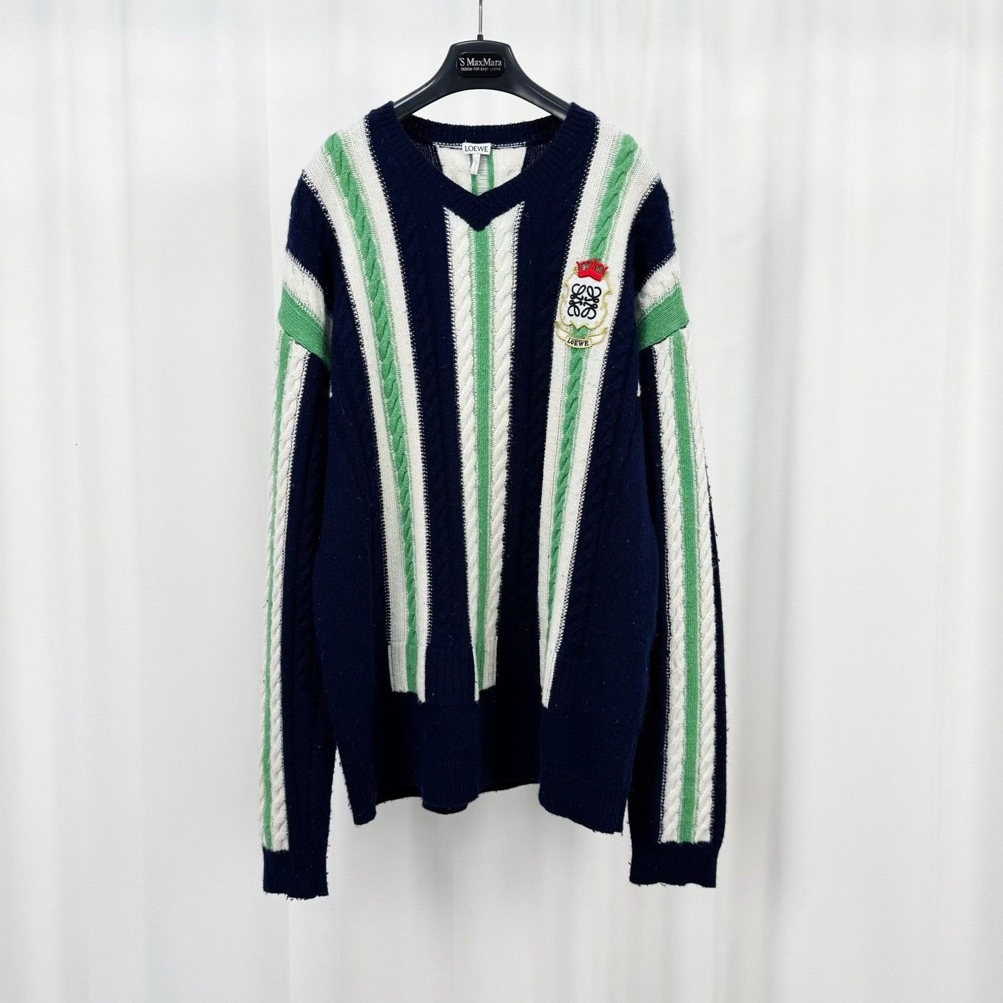 Loewe Loewe Striped Cable Knit Sweater Size L Size US L / EU 52-54 / 3 - 2 Thumbnail
