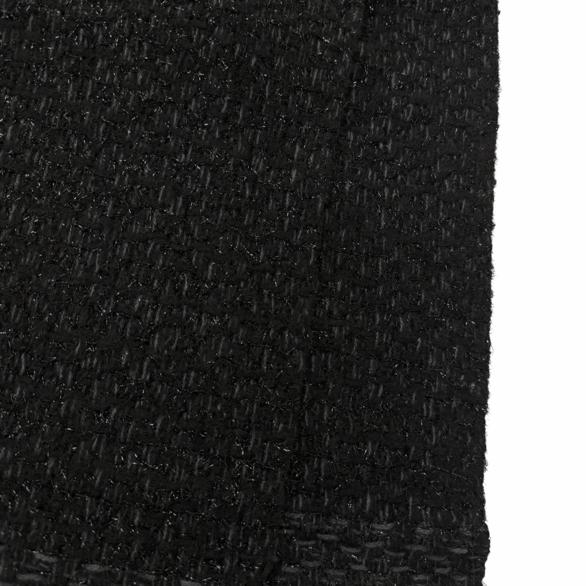 Chanel CHANEL YZ079068 80% Cashmere, Coco Mark Embroidered Large Shawl/Stole/Scarf, Black/Light Blue, Authentic, Men's/Women's. Size ONE SIZE - 4 Thumbnail
