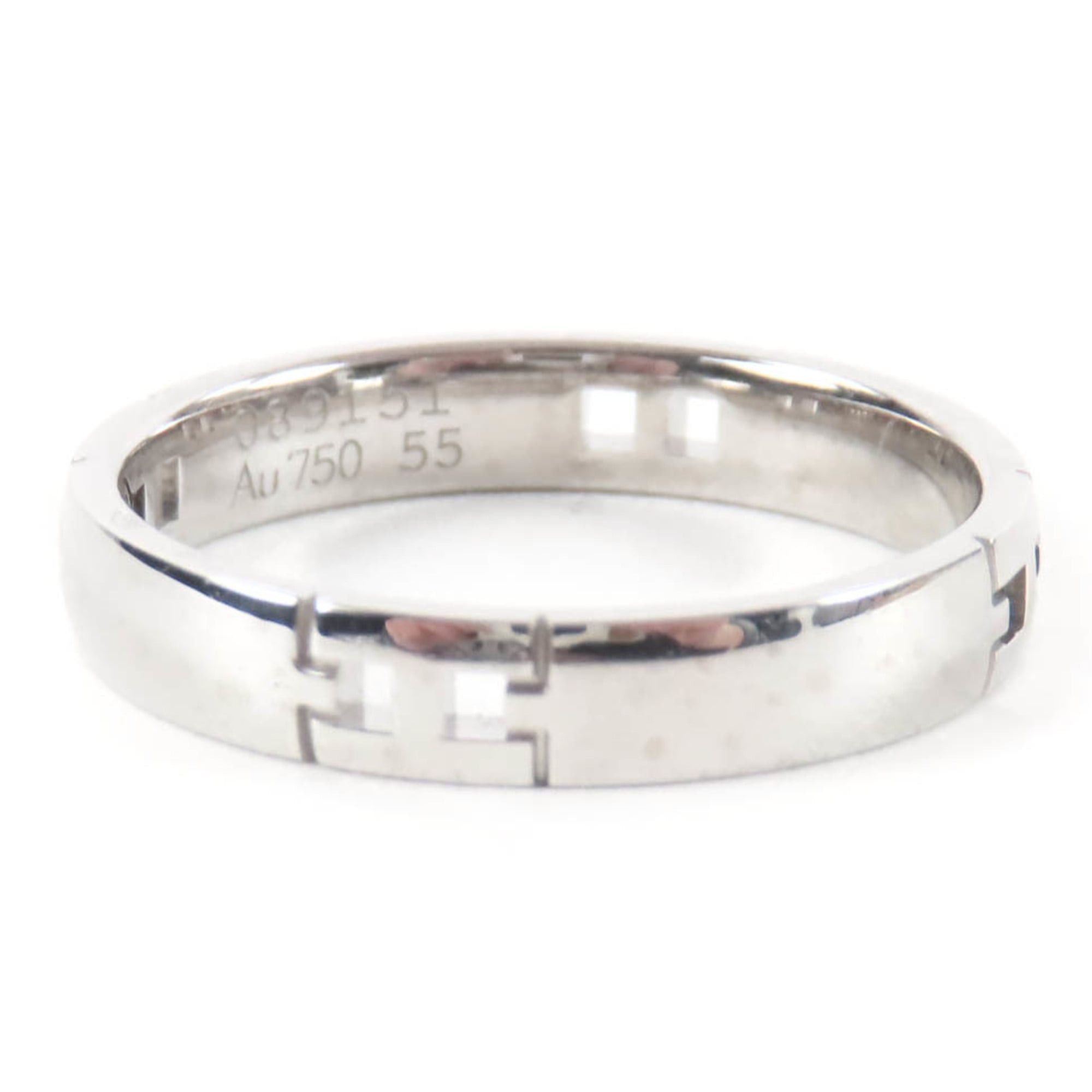 Hermes HERMES Hercules Ring 18K 750 (WG) Men's/Women's Accessory Silver 55 Weight 4.27g Size ONE SIZE - 2 Thumbnail