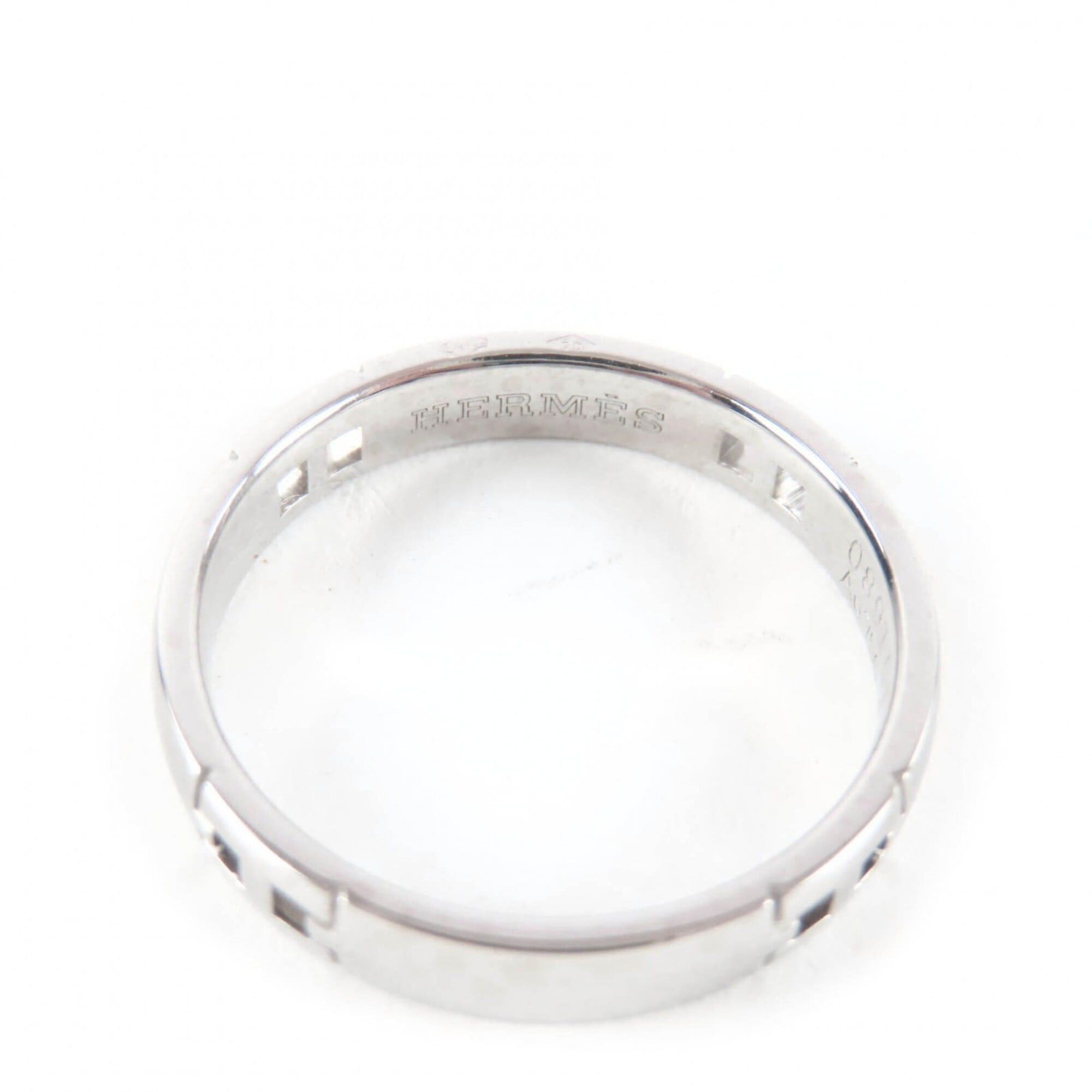 Hermes HERMES Hercules Ring 18K 750 (WG) Men's/Women's Accessory Silver 55 Weight 4.27g Size ONE SIZE - 4 Thumbnail