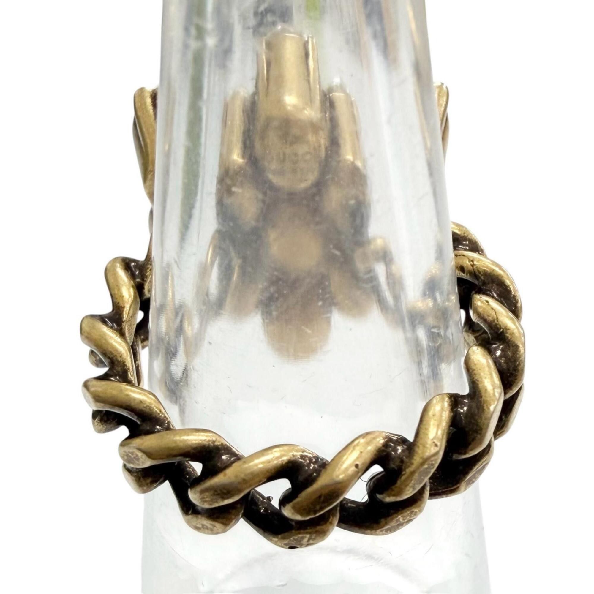 Gucci GUCCI GG Marmont Flower Rhinestone Ring, Gold Tone, Size S, Made in Italy, Women's, with Box. Size ONE SIZE - 5 Thumbnail