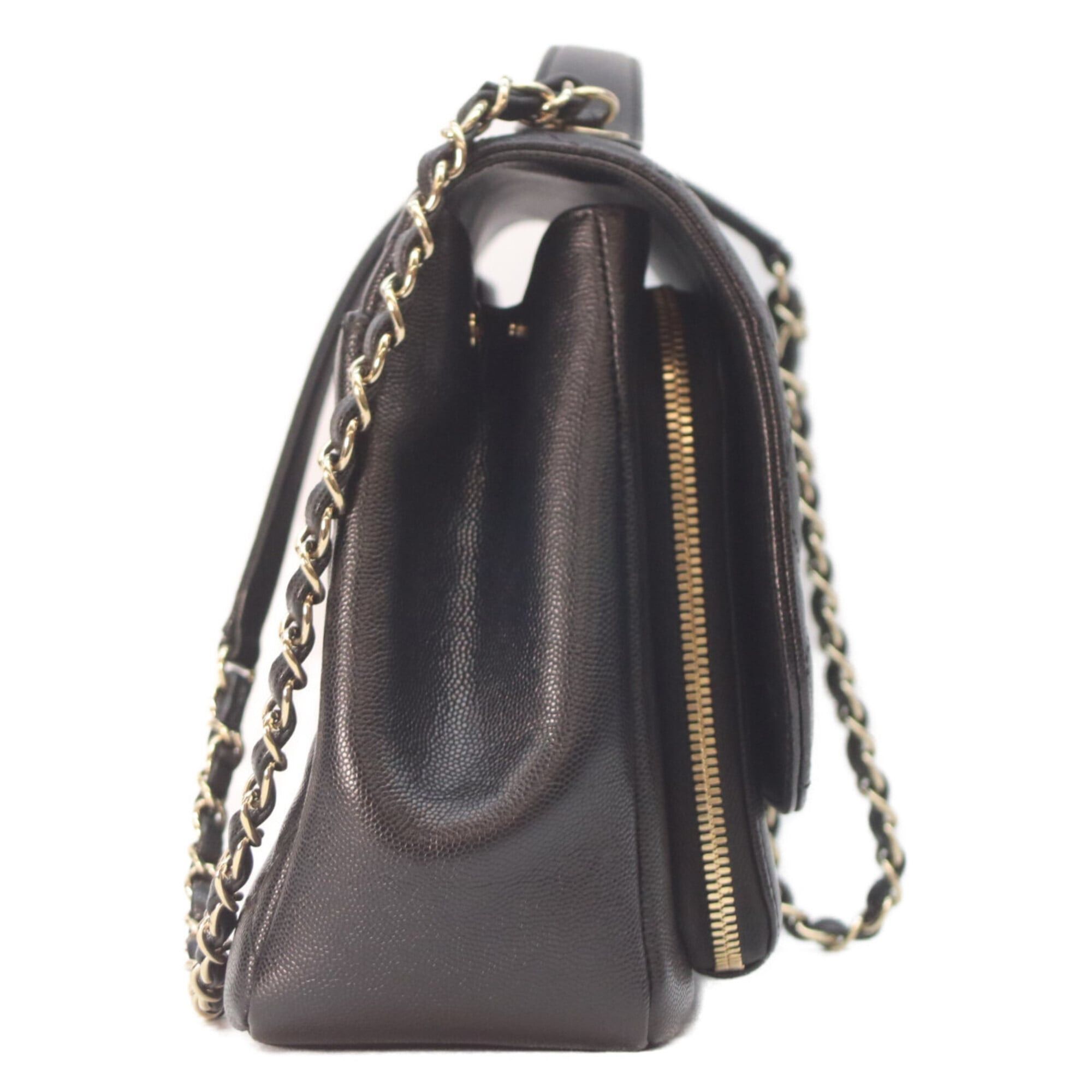 Chanel CHANEL A93607 Caviar Business Affinity 2-Way Bag Shoulder Black Gold Hardware Women's Size ONE SIZE - 4 Thumbnail