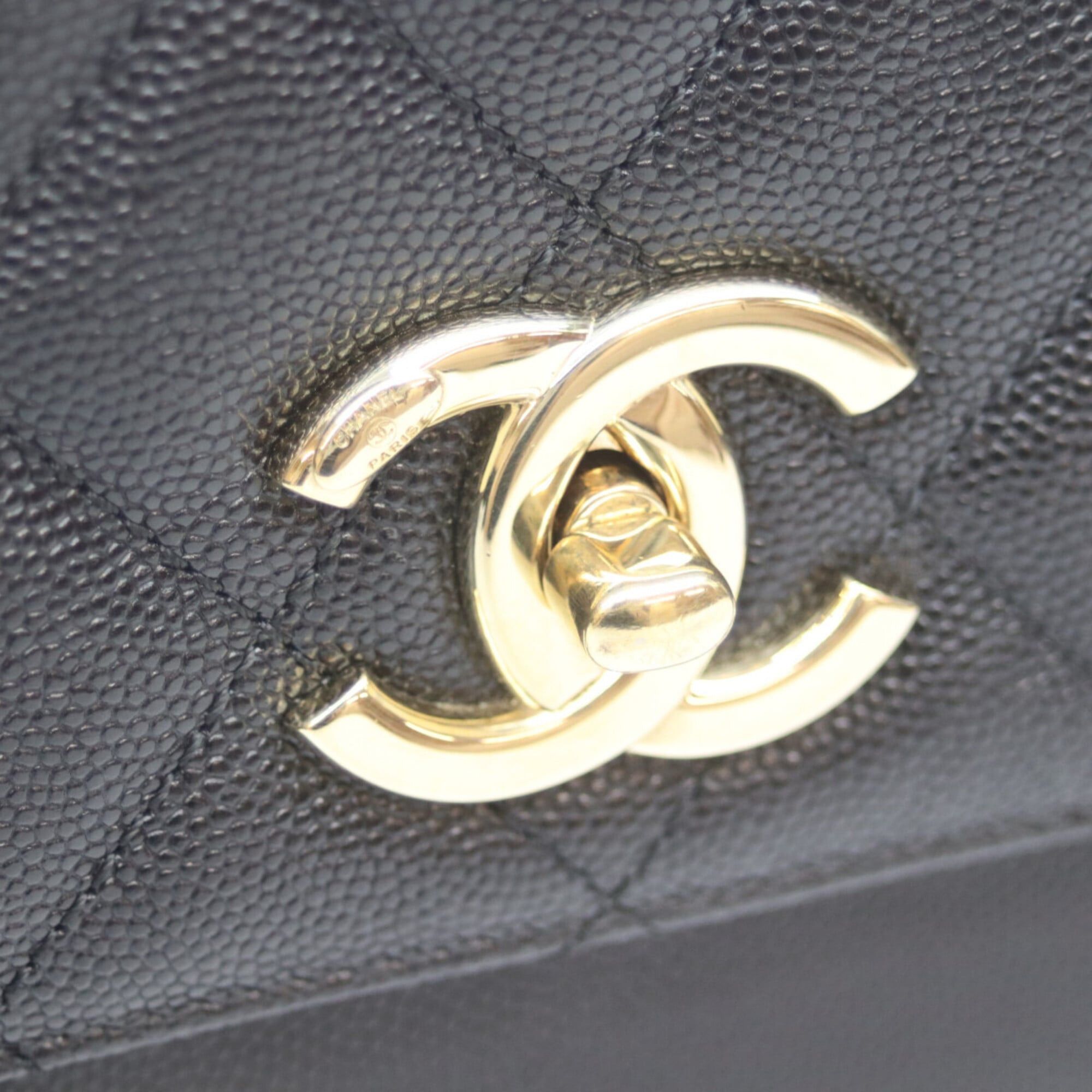 Chanel CHANEL A93607 Caviar Business Affinity 2-Way Bag Shoulder Black Gold Hardware Women's Size ONE SIZE - 6 Thumbnail