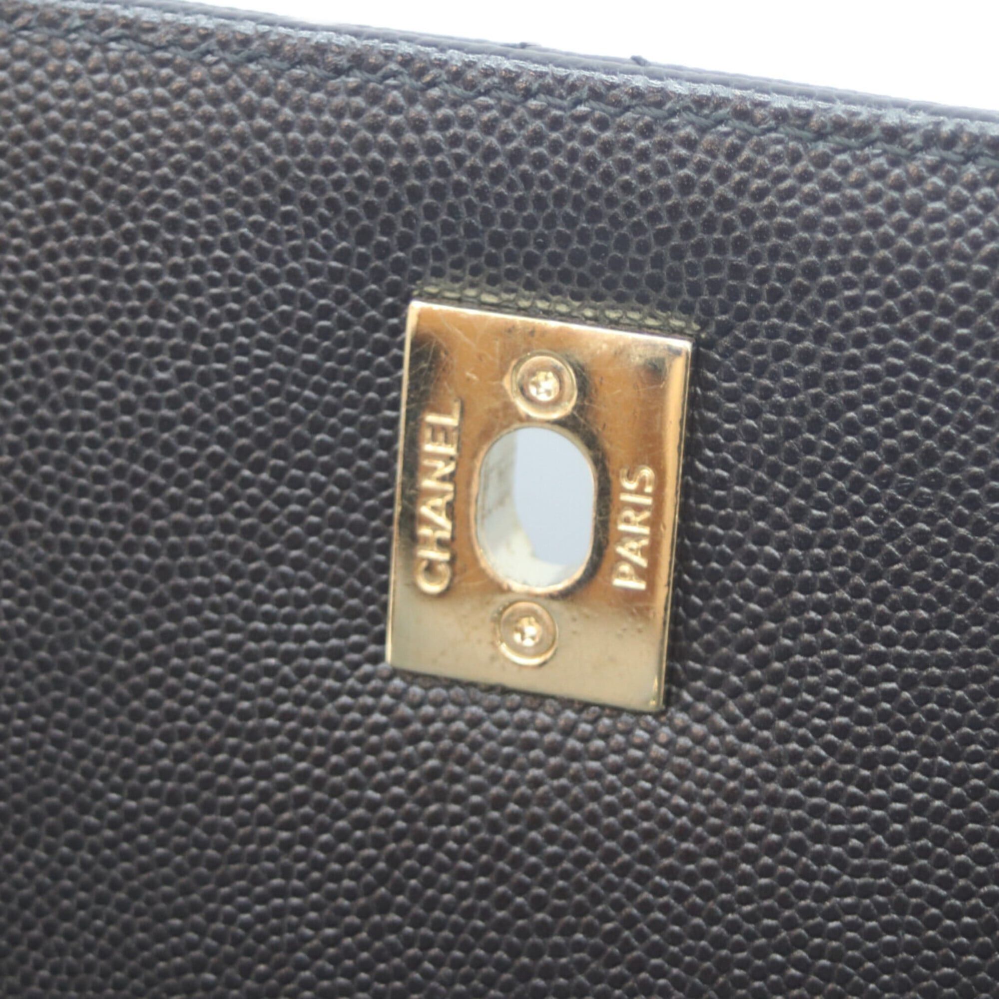 Chanel CHANEL A93607 Caviar Business Affinity 2-Way Bag Shoulder Black Gold Hardware Women's Size ONE SIZE - 8 Thumbnail