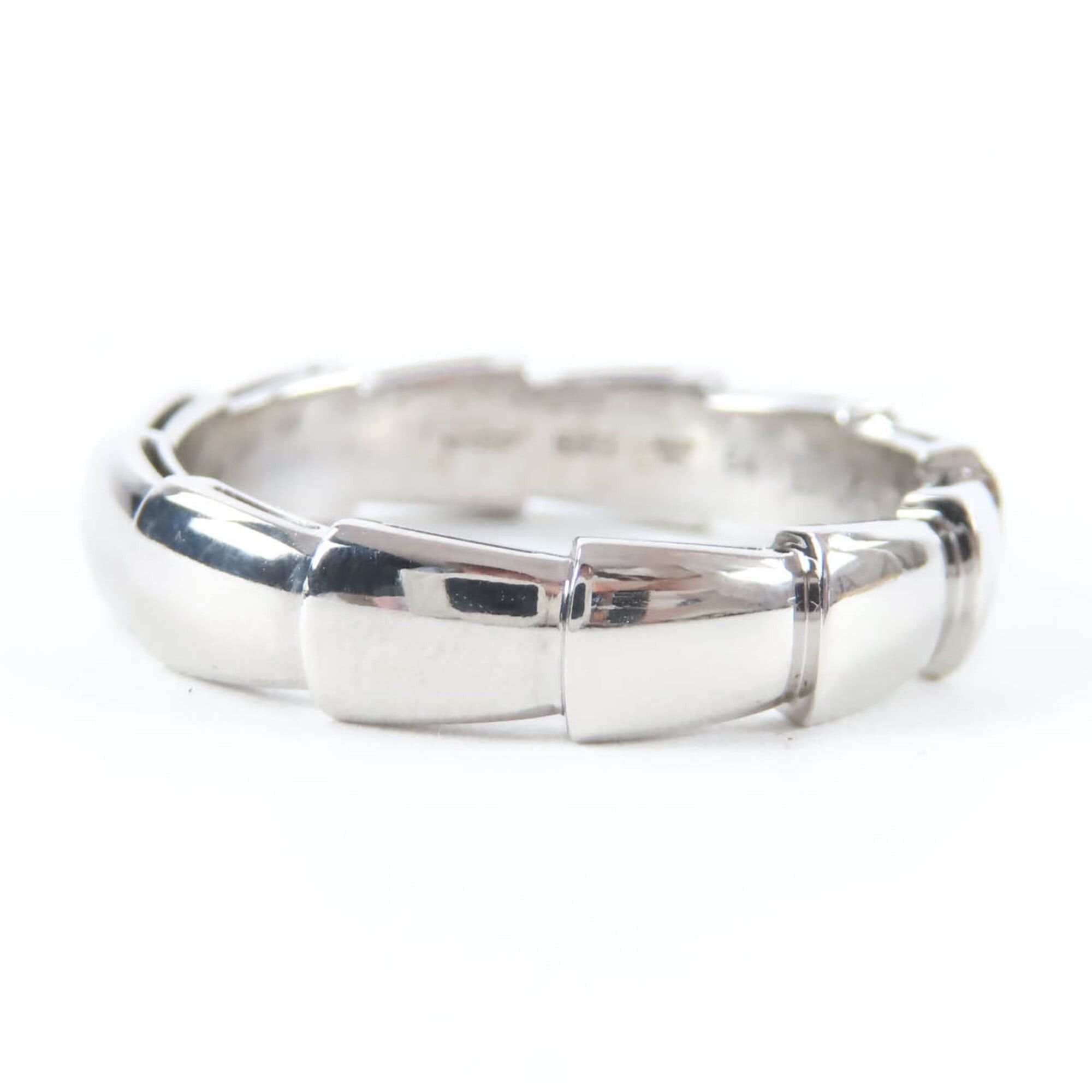 Bvlgari BVLGARI Viper Ring, 18K 750 (WG), Rare Size, Silver, Size 64, Made in Italy, Weight 8.8g, Men's Size ONE SIZE - 2 Thumbnail