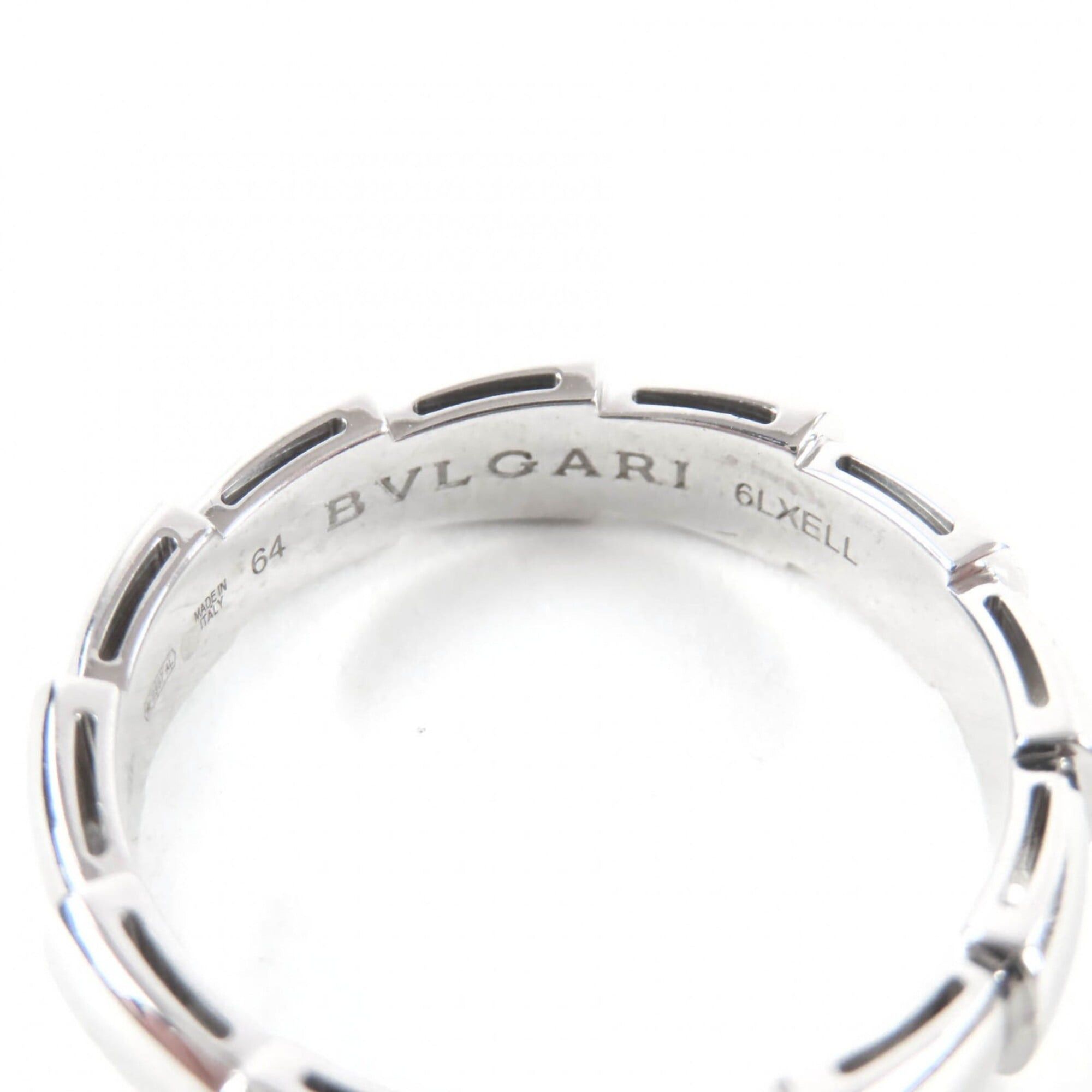 Bvlgari BVLGARI Viper Ring, 18K 750 (WG), Rare Size, Silver, Size 64, Made in Italy, Weight 8.8g, Men's Size ONE SIZE - 4 Thumbnail