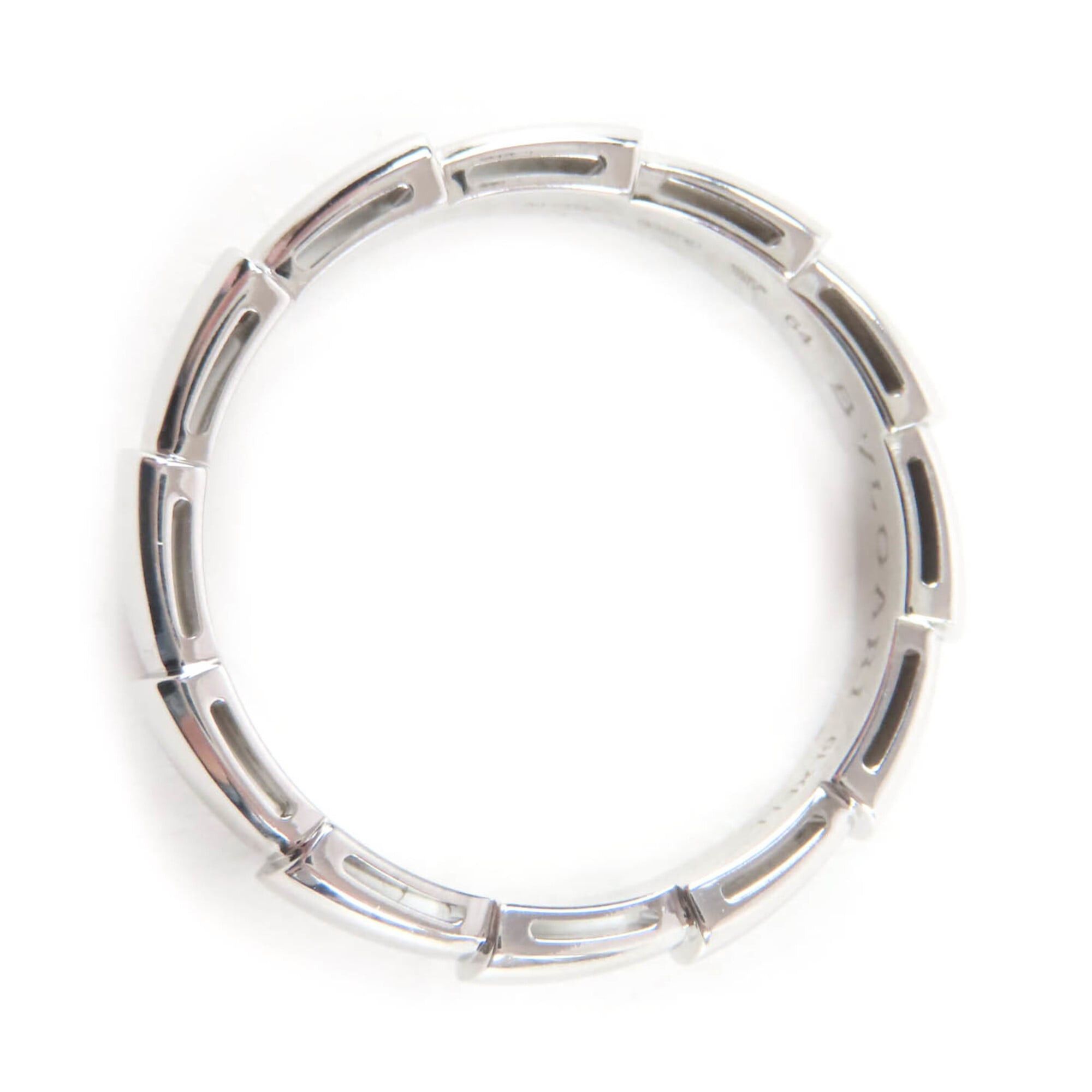 Bvlgari BVLGARI Viper Ring, 18K 750 (WG), Rare Size, Silver, Size 64, Made in Italy, Weight 8.8g, Men's Size ONE SIZE - 3 Thumbnail