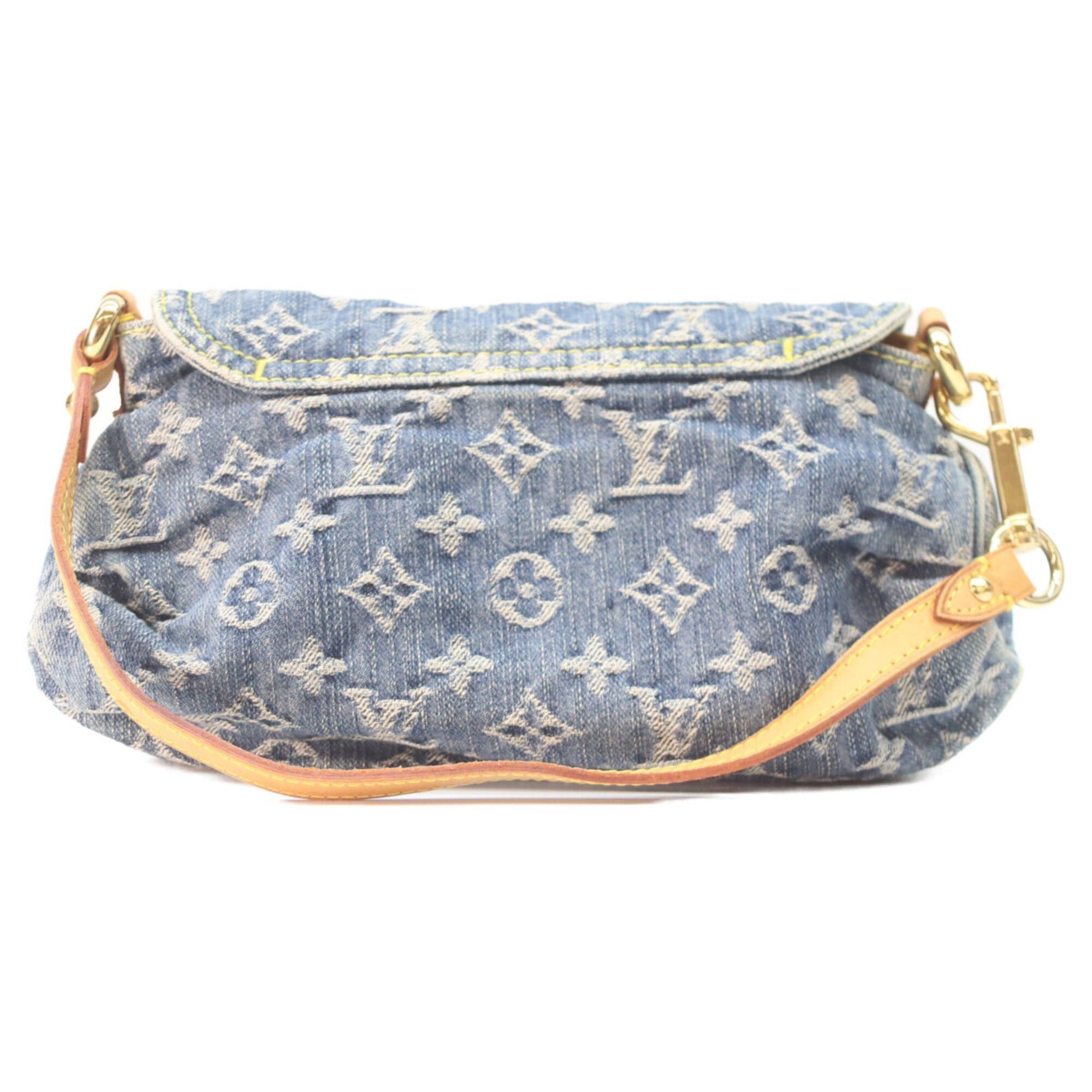 Louis Vuitton LOUIS VUITTON M95050 Monogram Denim Mini Pleaty Shoulder Bag, Indigo, Gold Hardware, Women's Size ONE SIZE - 3 Thumbnail