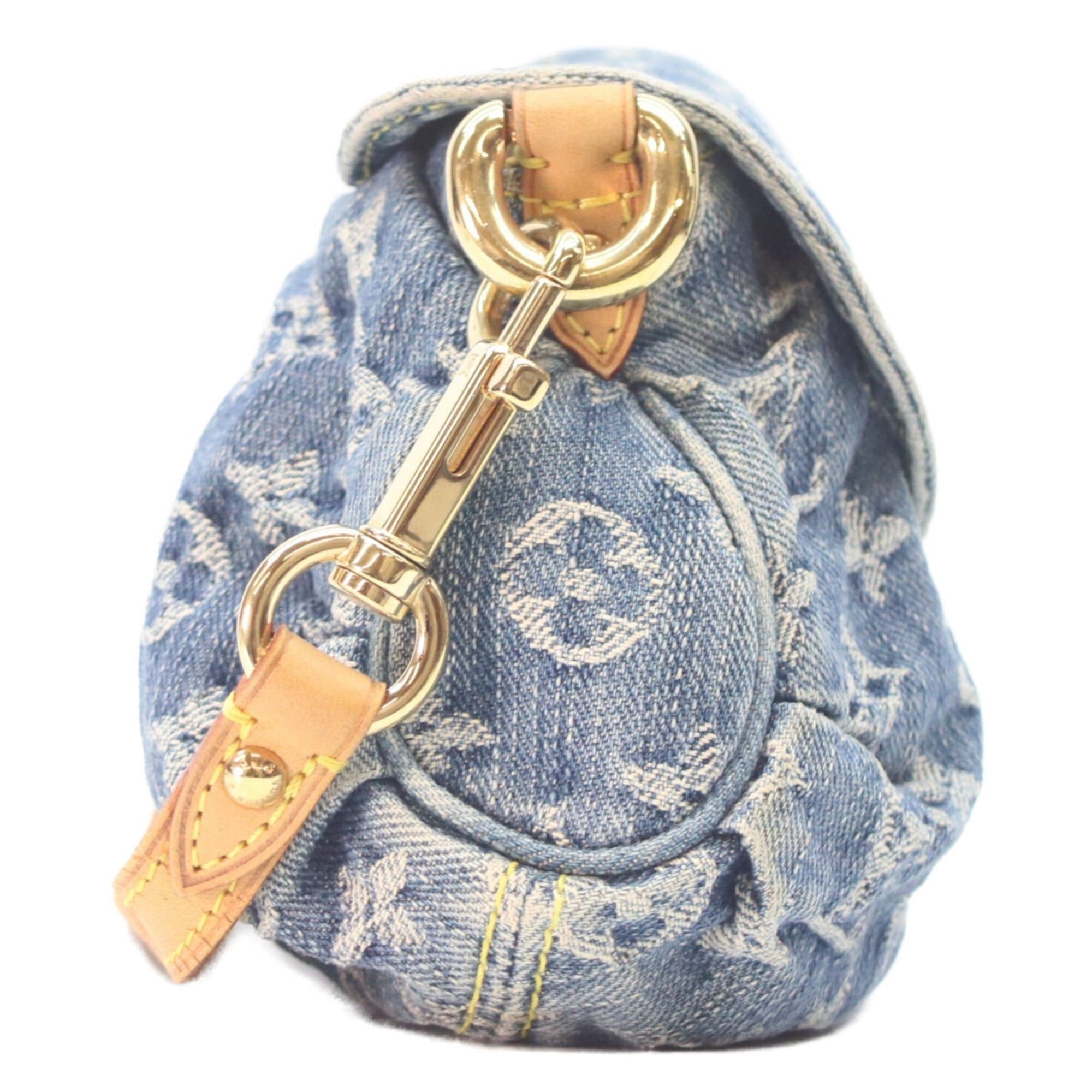Louis Vuitton LOUIS VUITTON M95050 Monogram Denim Mini Pleaty Shoulder Bag, Indigo, Gold Hardware, Women's Size ONE SIZE - 4 Thumbnail