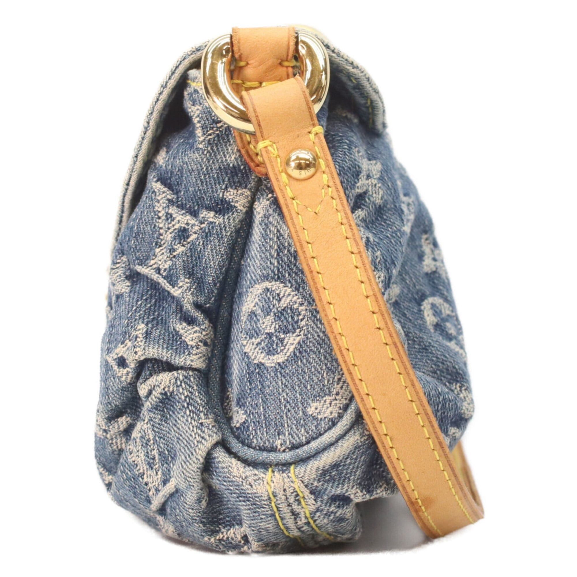 Louis Vuitton LOUIS VUITTON M95050 Monogram Denim Mini Pleaty Shoulder Bag, Indigo, Gold Hardware, Women's Size ONE SIZE - 2 Thumbnail
