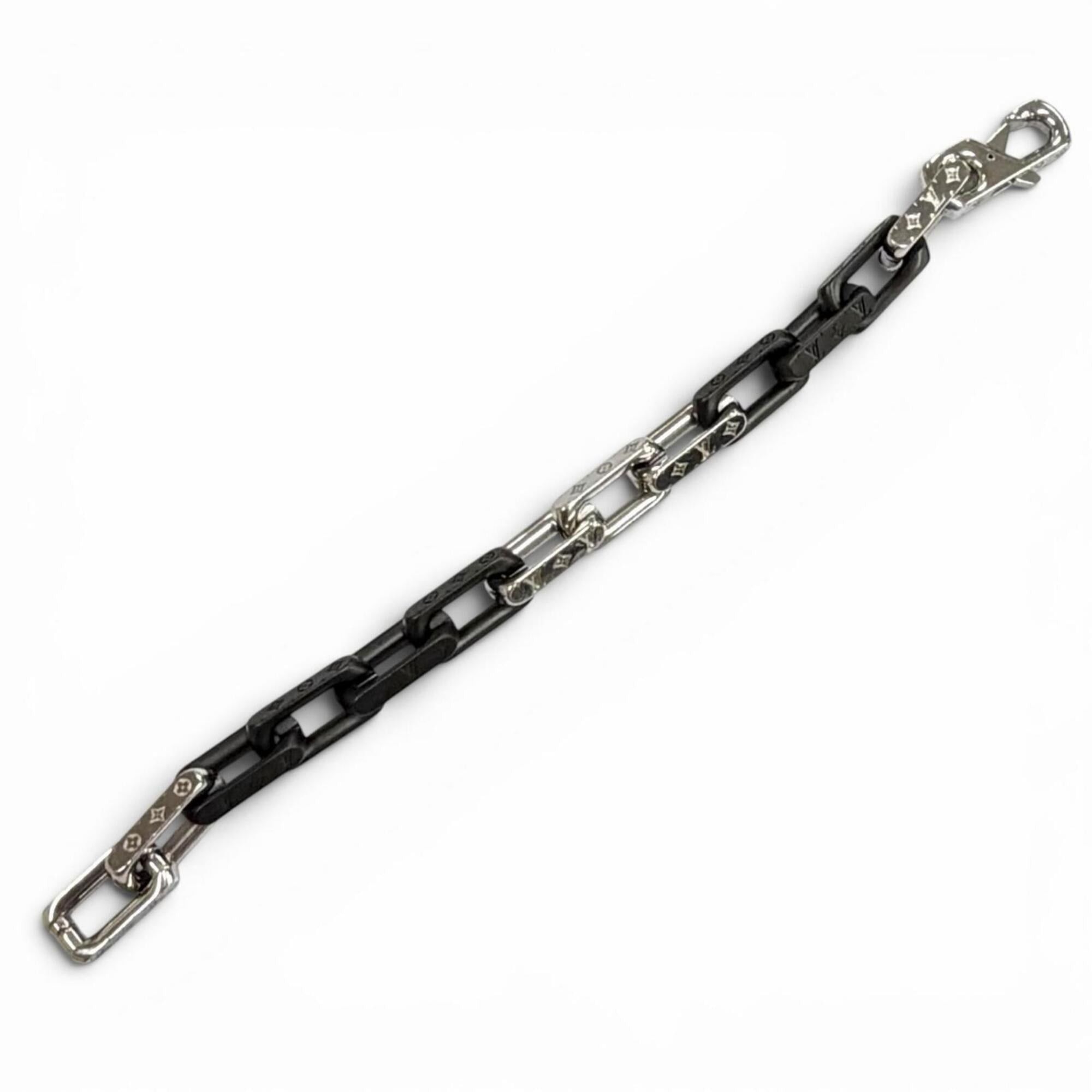 Louis Vuitton LOUIS VUITTON (Louis Vuitton) 2025 Model M00686 Monogram Chain Bracelet, Black and Silver, Size M, Women's Size ONE SIZE - 5 Thumbnail