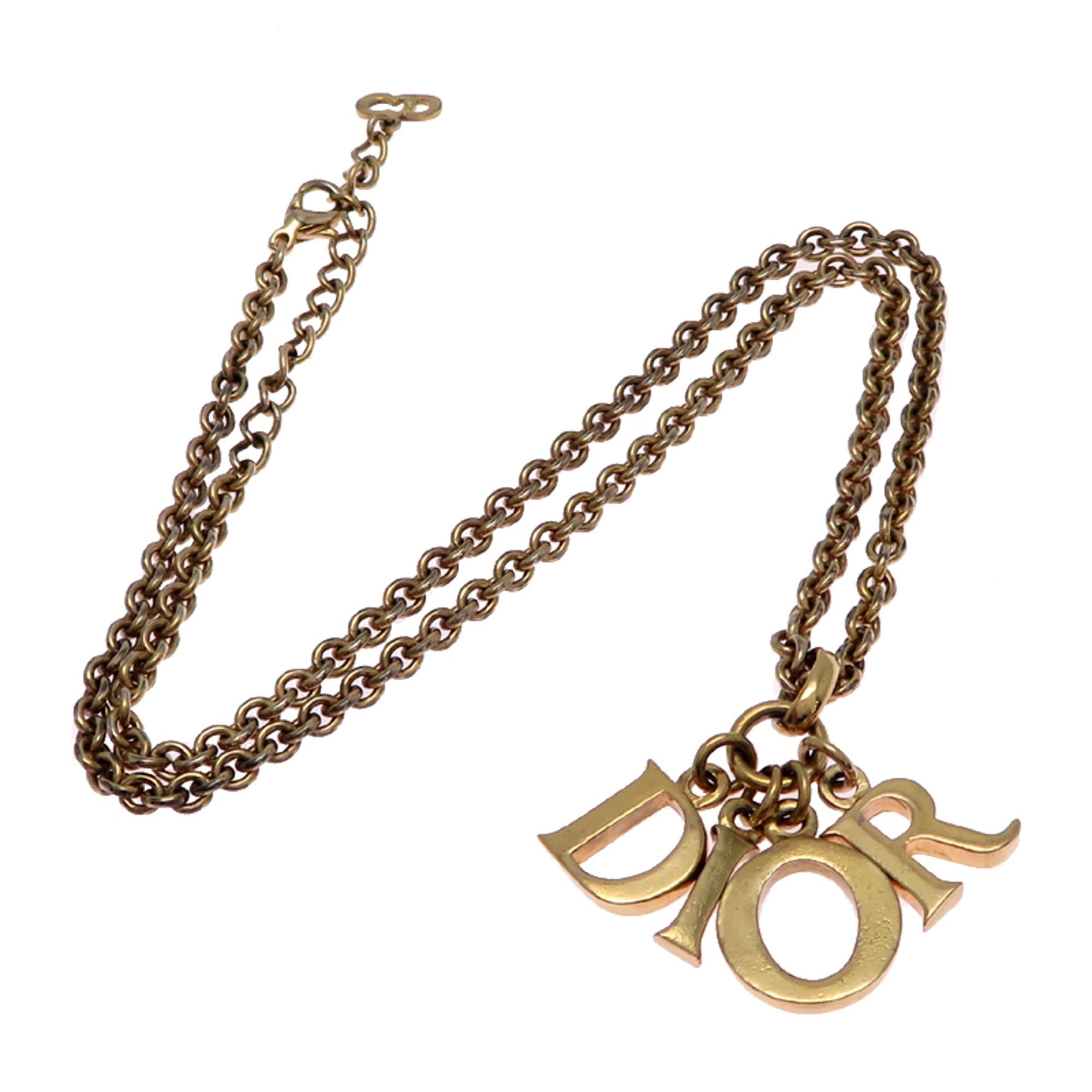 Dior Christian Dior Logo Women's Necklace GP Size ONE SIZE - 6 Thumbnail