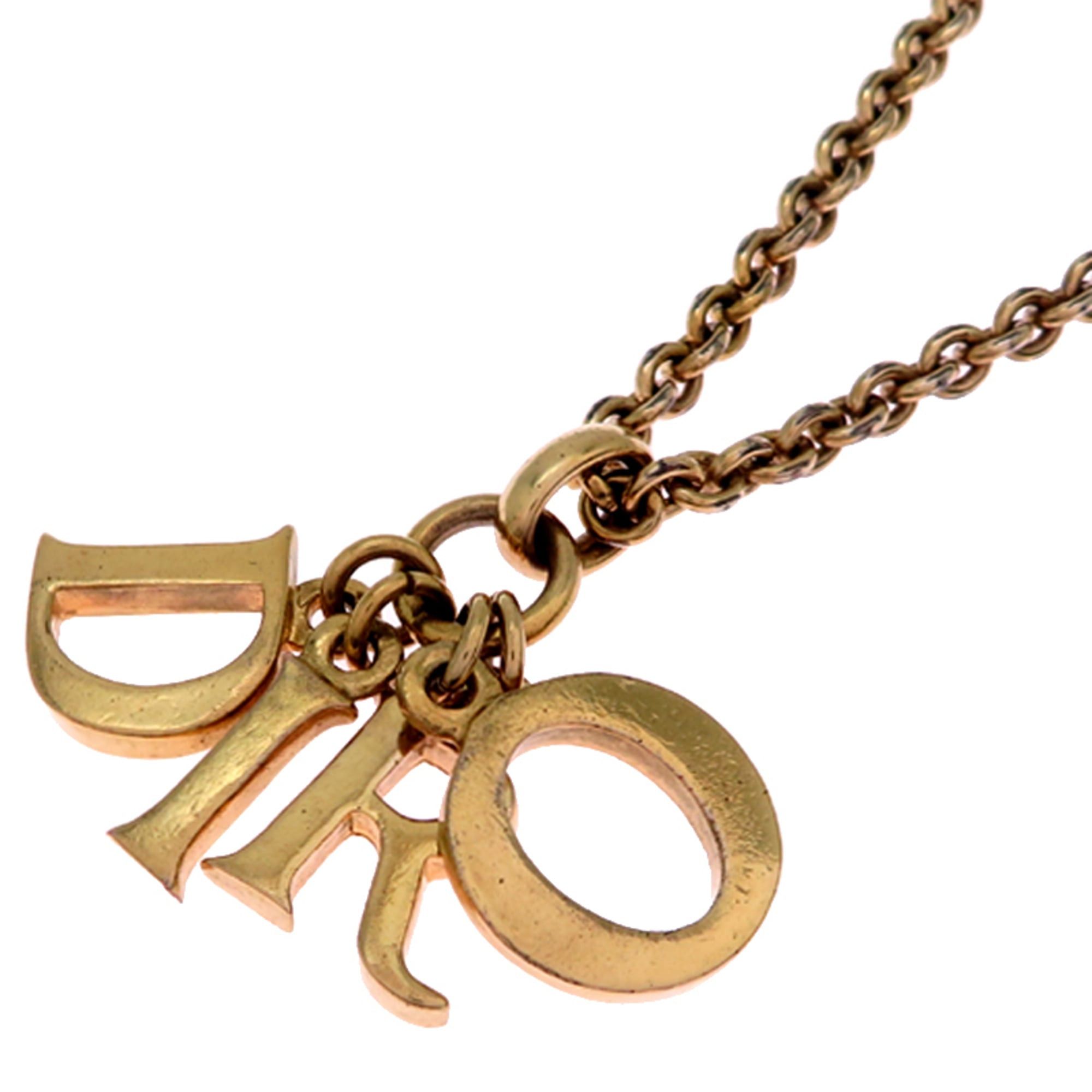 Dior Christian Dior Logo Women's Necklace GP Size ONE SIZE - 2 Thumbnail